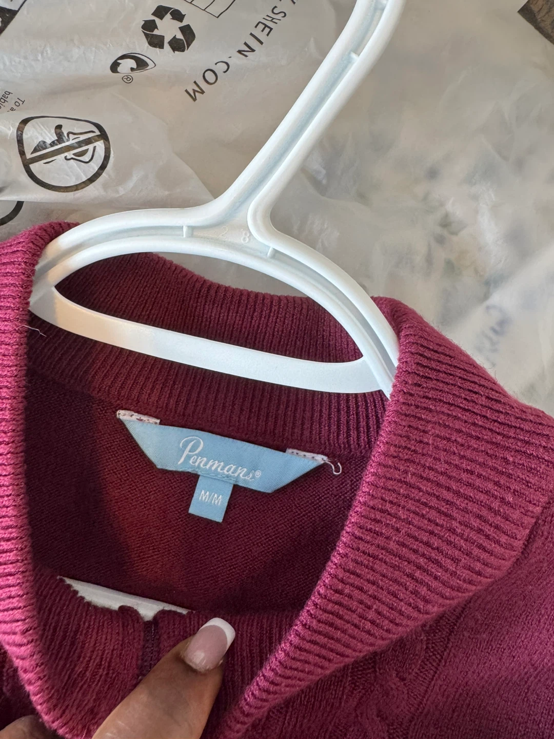 Penmans Burgundy Cable Knit Zip-Up Cardigan M/M - photo 2