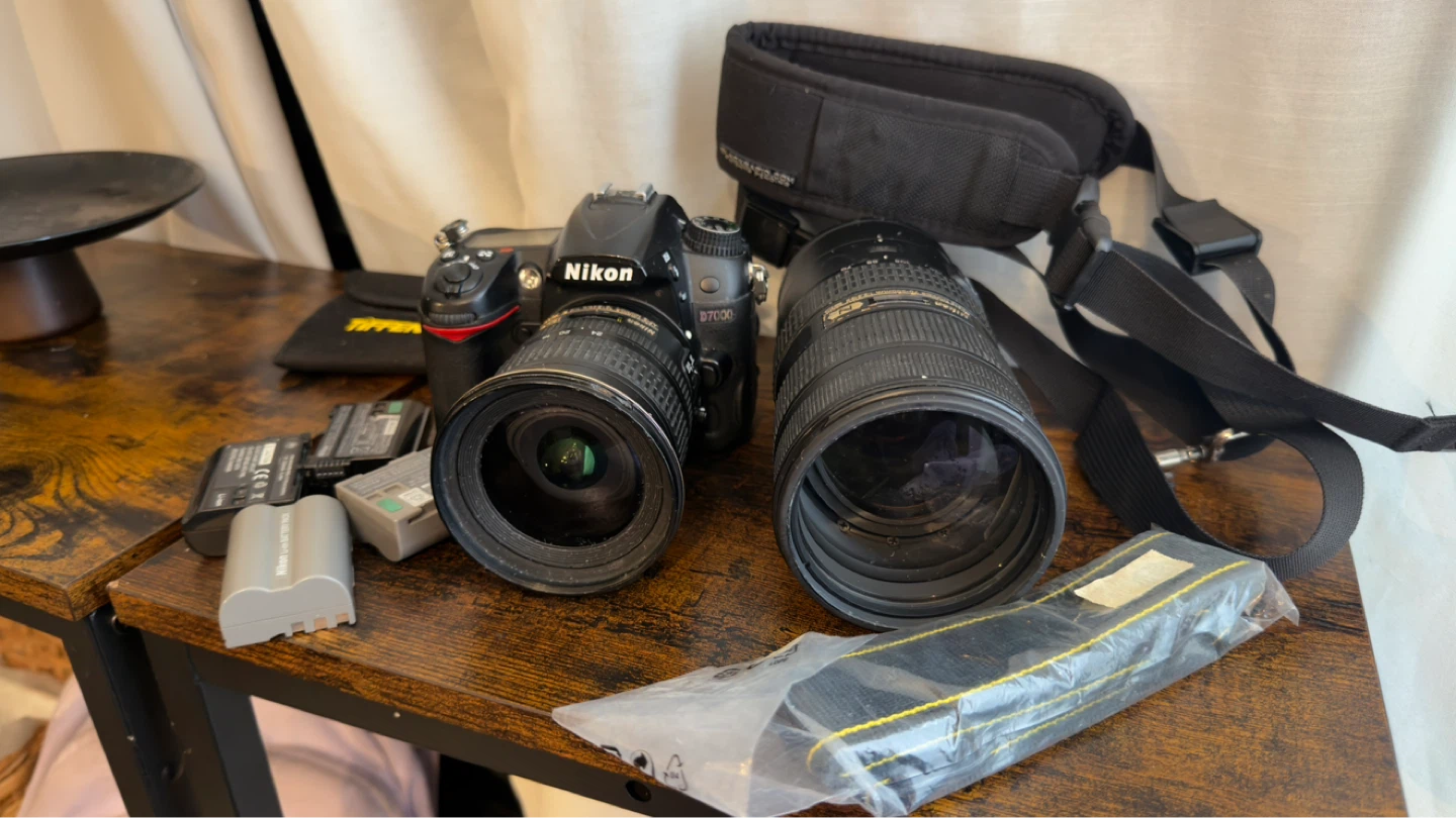 Nikon D7000 DSLR Camera with Two Lenses and Accessories