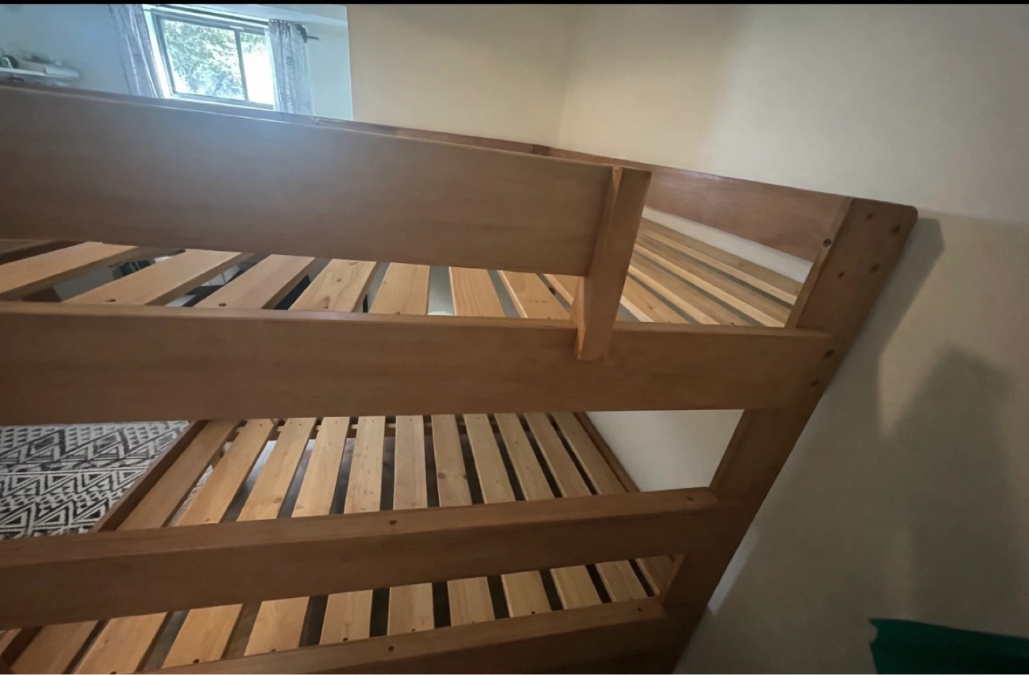 Solid Wood Queen Over Queen Bunk Bed – Sturdy Adult Size