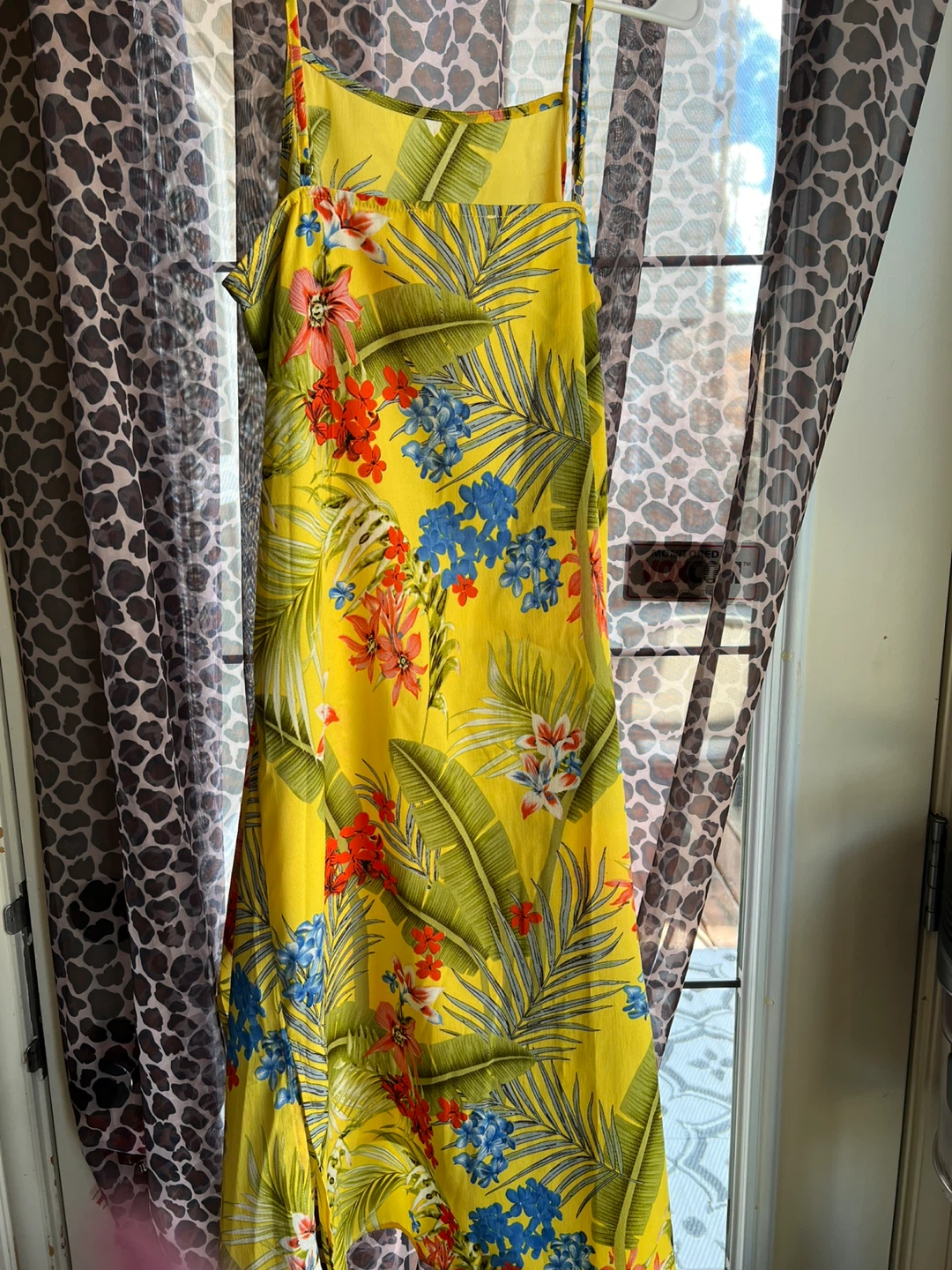 Solitaire Yellow Tropical Print Maxi Dress - photo 3