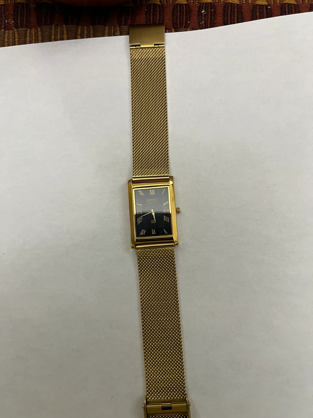 Seiko Quartz Rectangular Watch - Gold Tone - photo 2