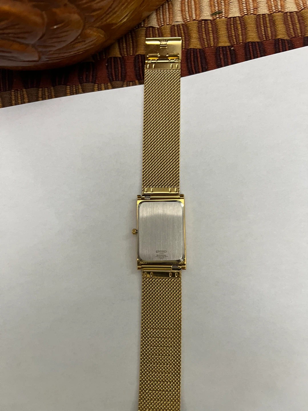 Seiko Quartz Rectangular Watch - Gold Tone - photo 3