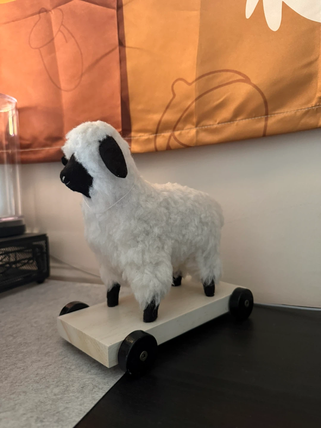 Sheep on a Wooden Cart Toy - photo 2