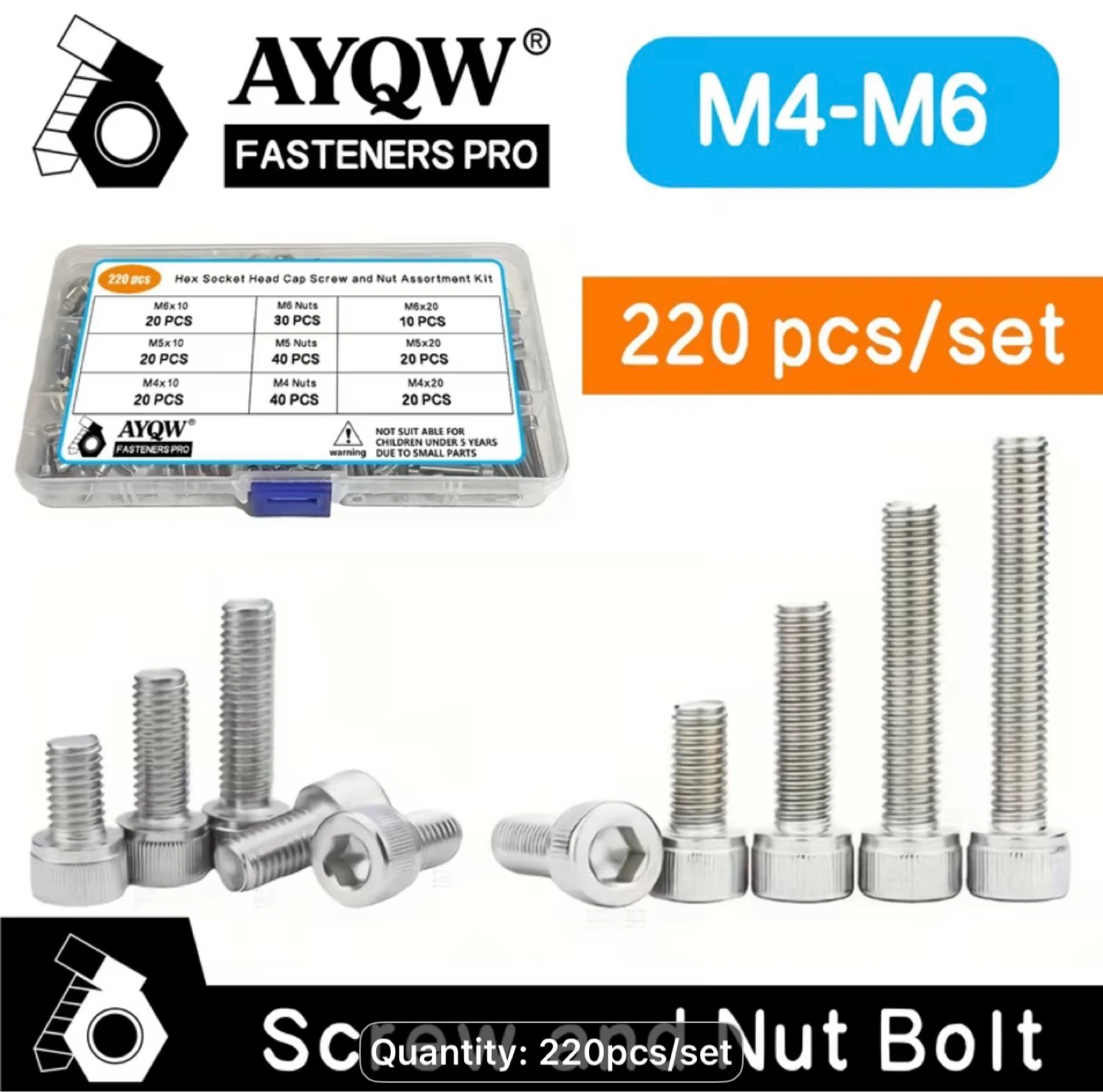Hex Screws Made of Stainless Steel, a Versatile Nut