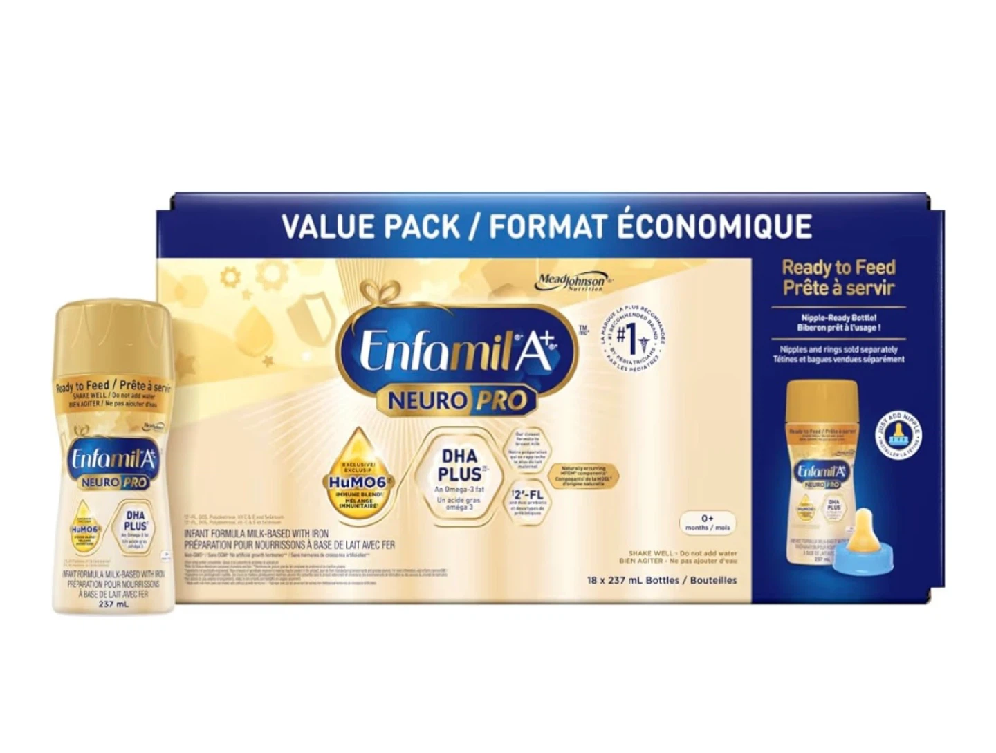 Enfamil A+ Neuro Pro Ready to Feed Formula 18 x 237 mL Bottles