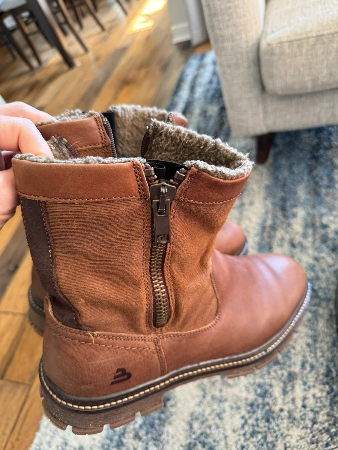 Bullboxer Brown Leather Winter Boots Size 44