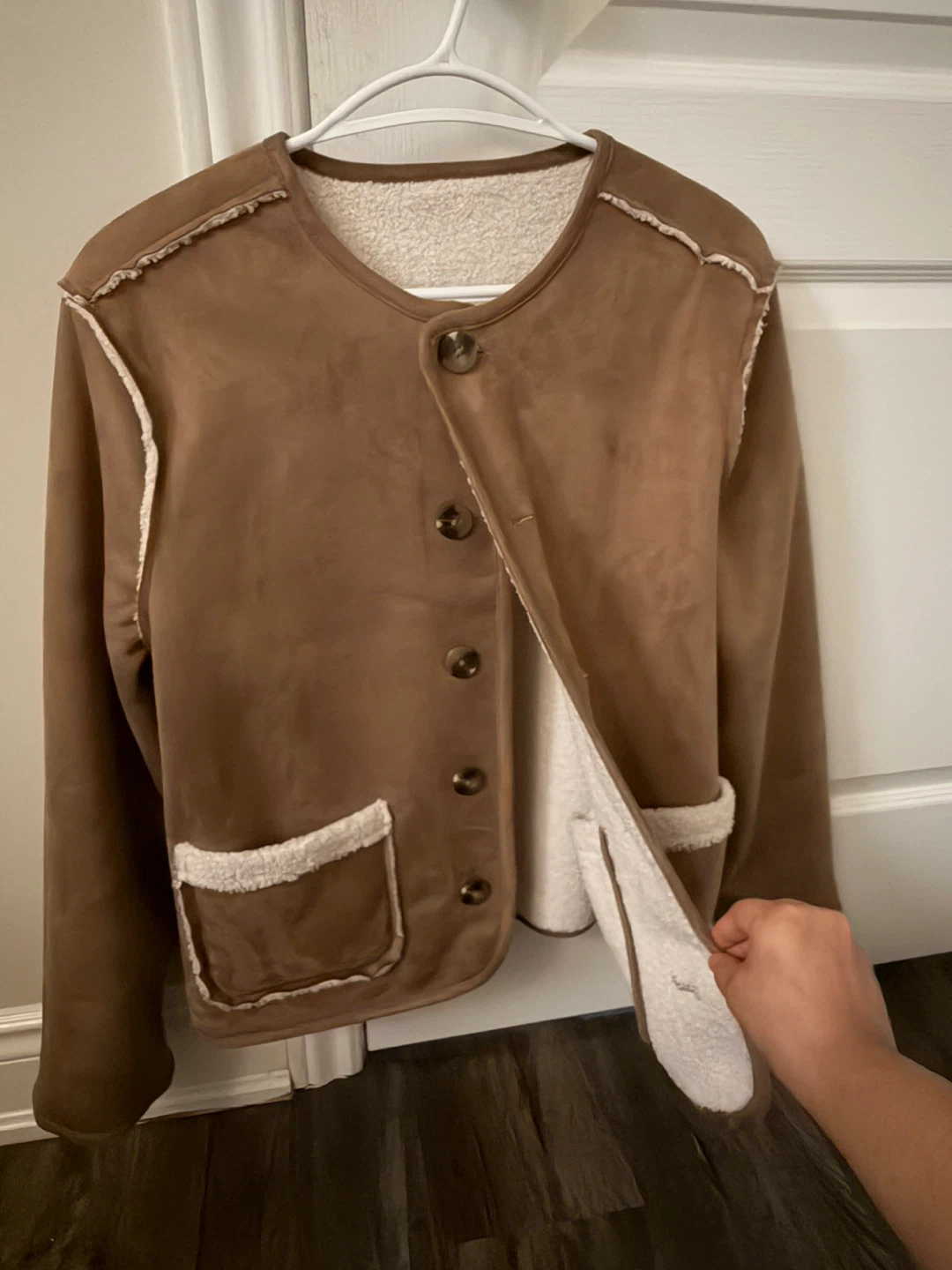 Reversible Fleece and Suede Jacket - photo 3