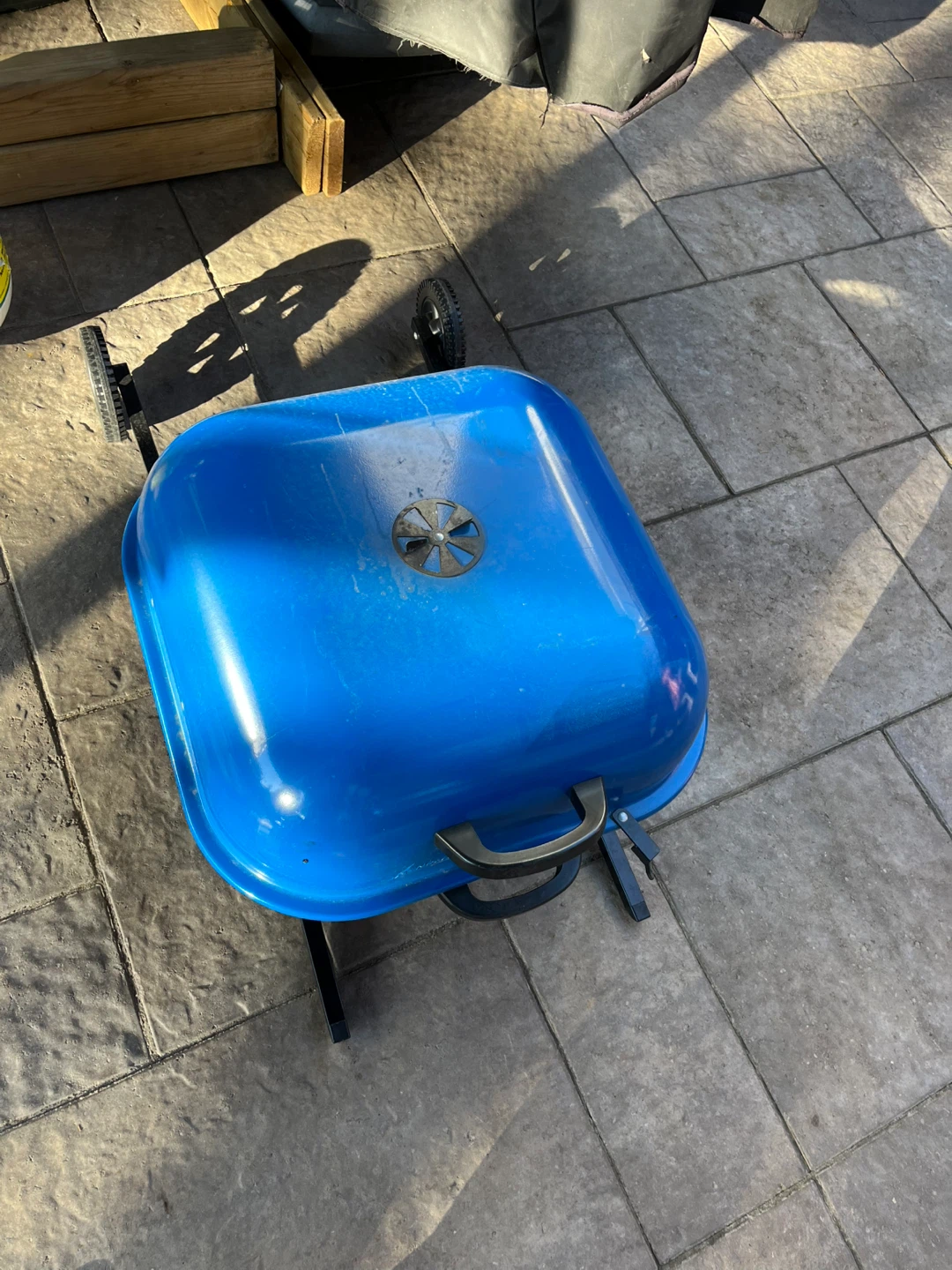 Blue Portable Kettle BBQ Grill - photo 2