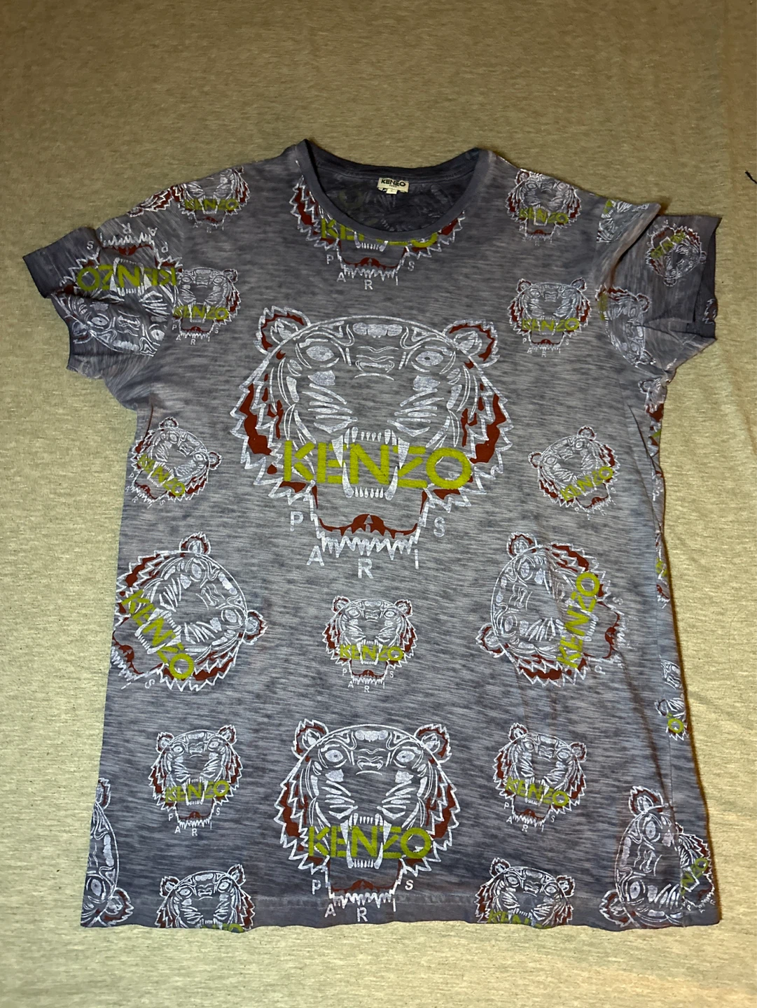 Kenzo Tiger Print T-Shirt - Grey