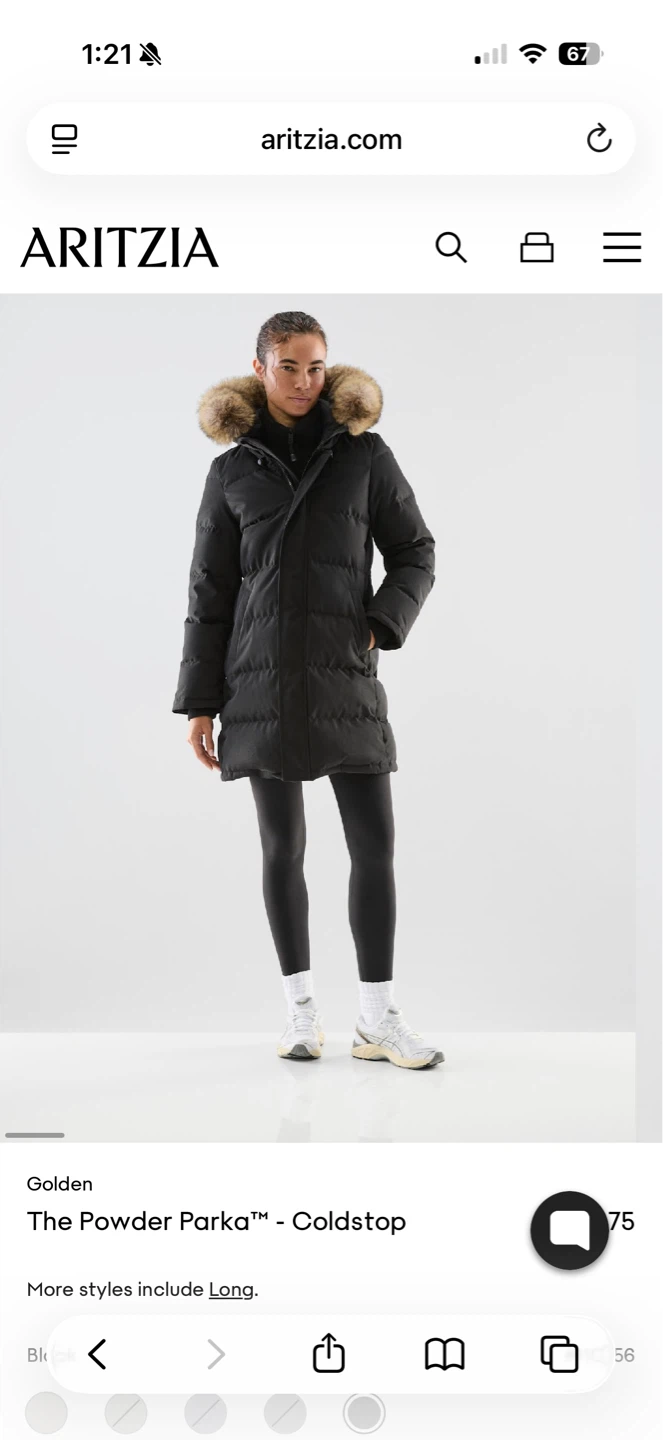 Tna The Powder Parka - Coldstop Black Down Parka Size S