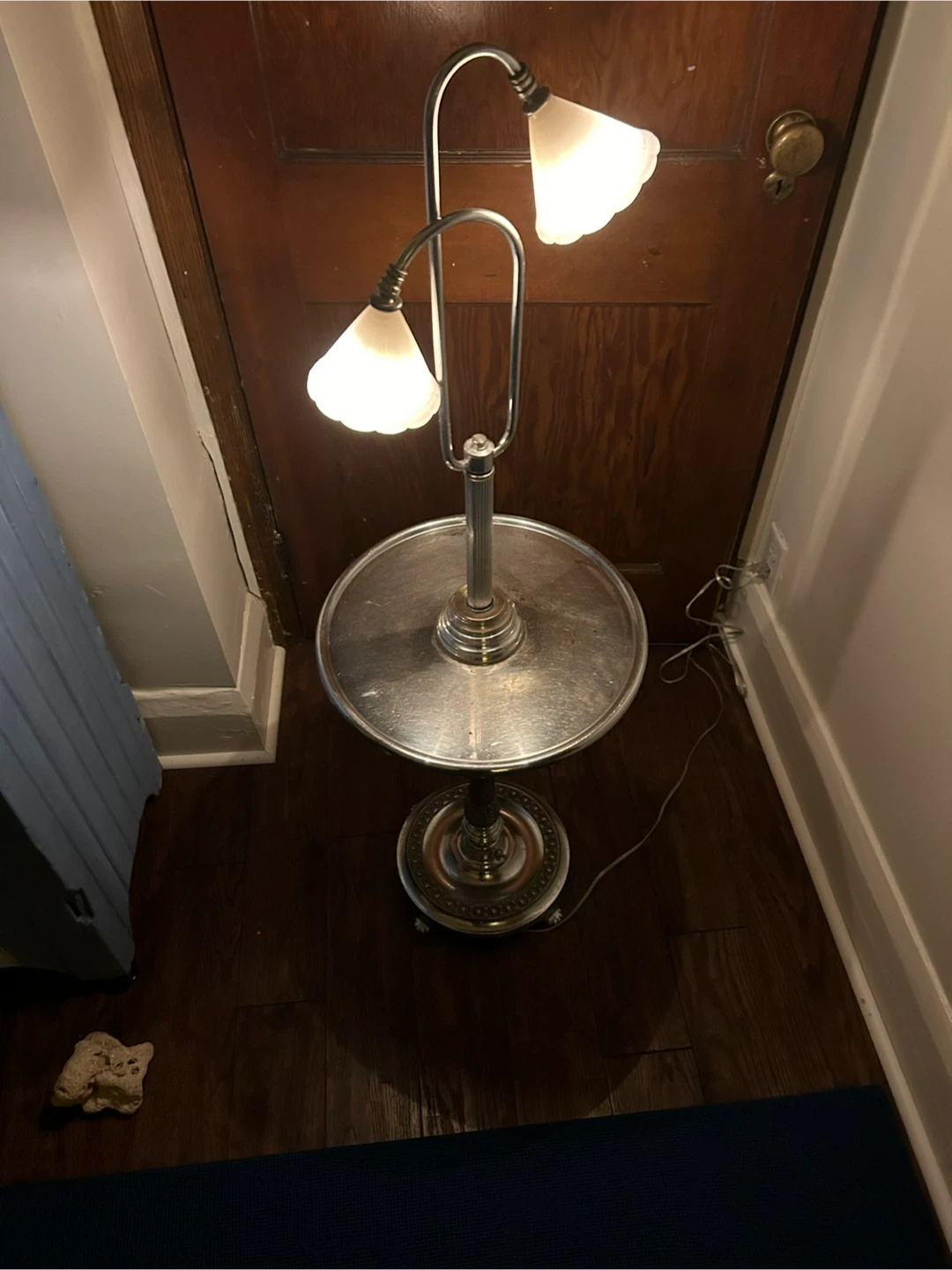 Vintage Floor Lamp with Table - photo 2