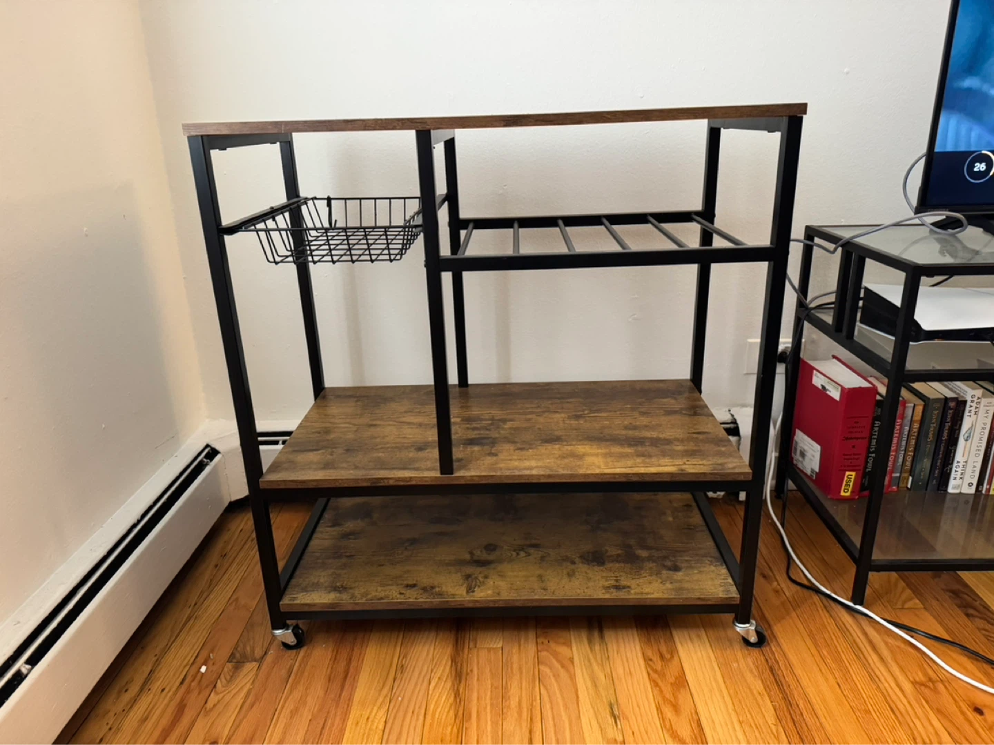 Rolling Kitchen Cart with Storage - photo 2