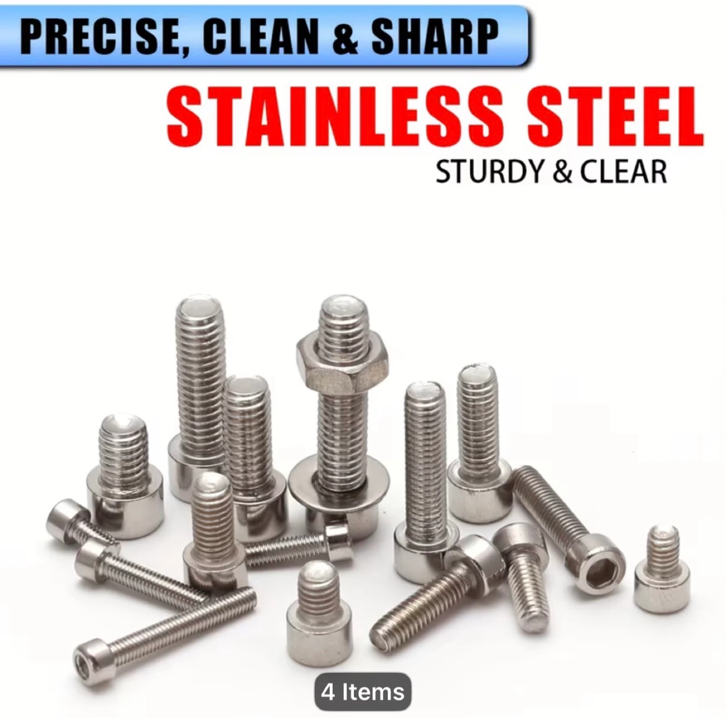 380pcs Stainless Steel Hex Socket Nuts And Bolts Combination Set - photo 2