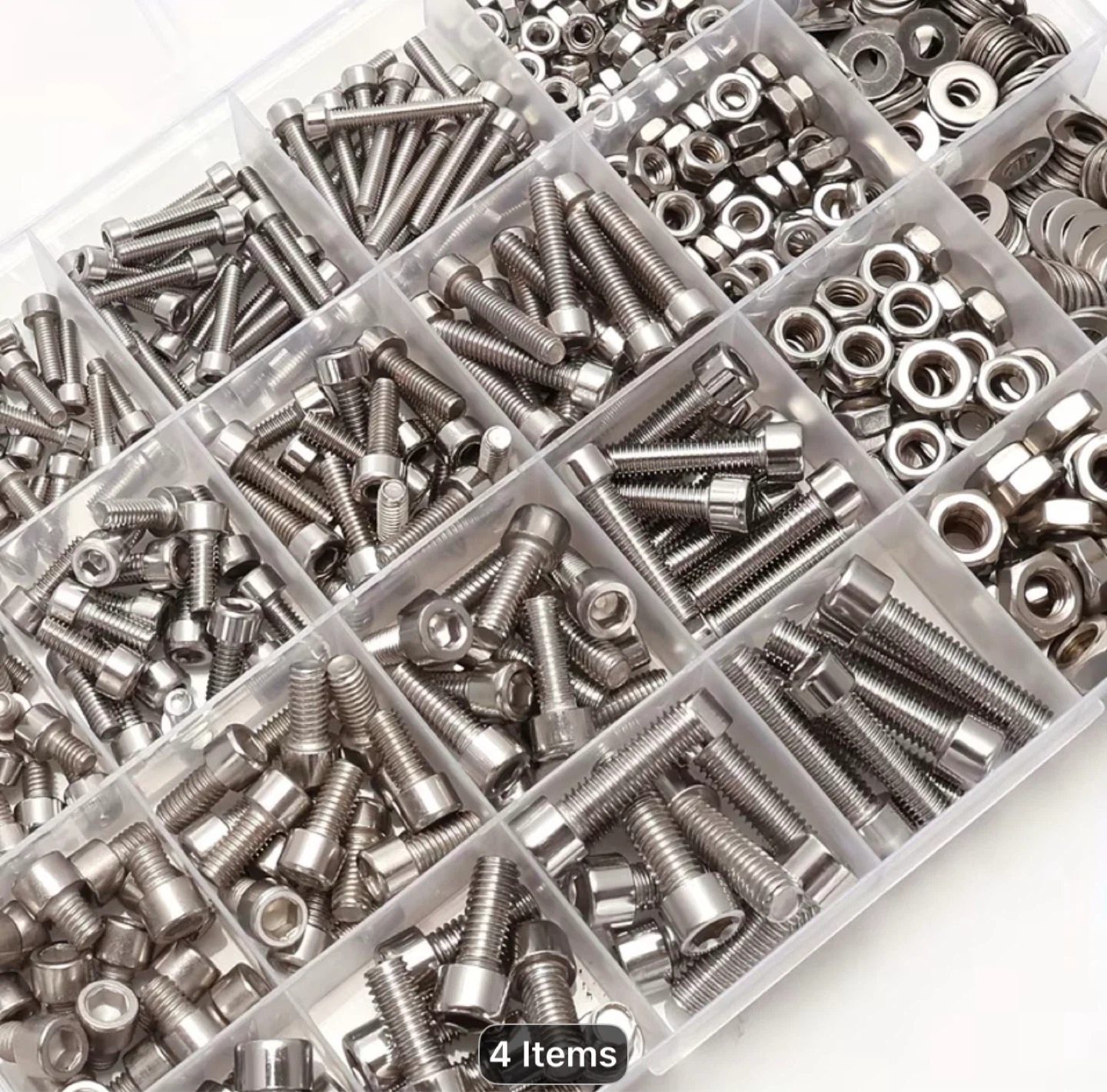 380pcs Stainless Steel Hex Socket Nuts And Bolts Combination Set - photo 4