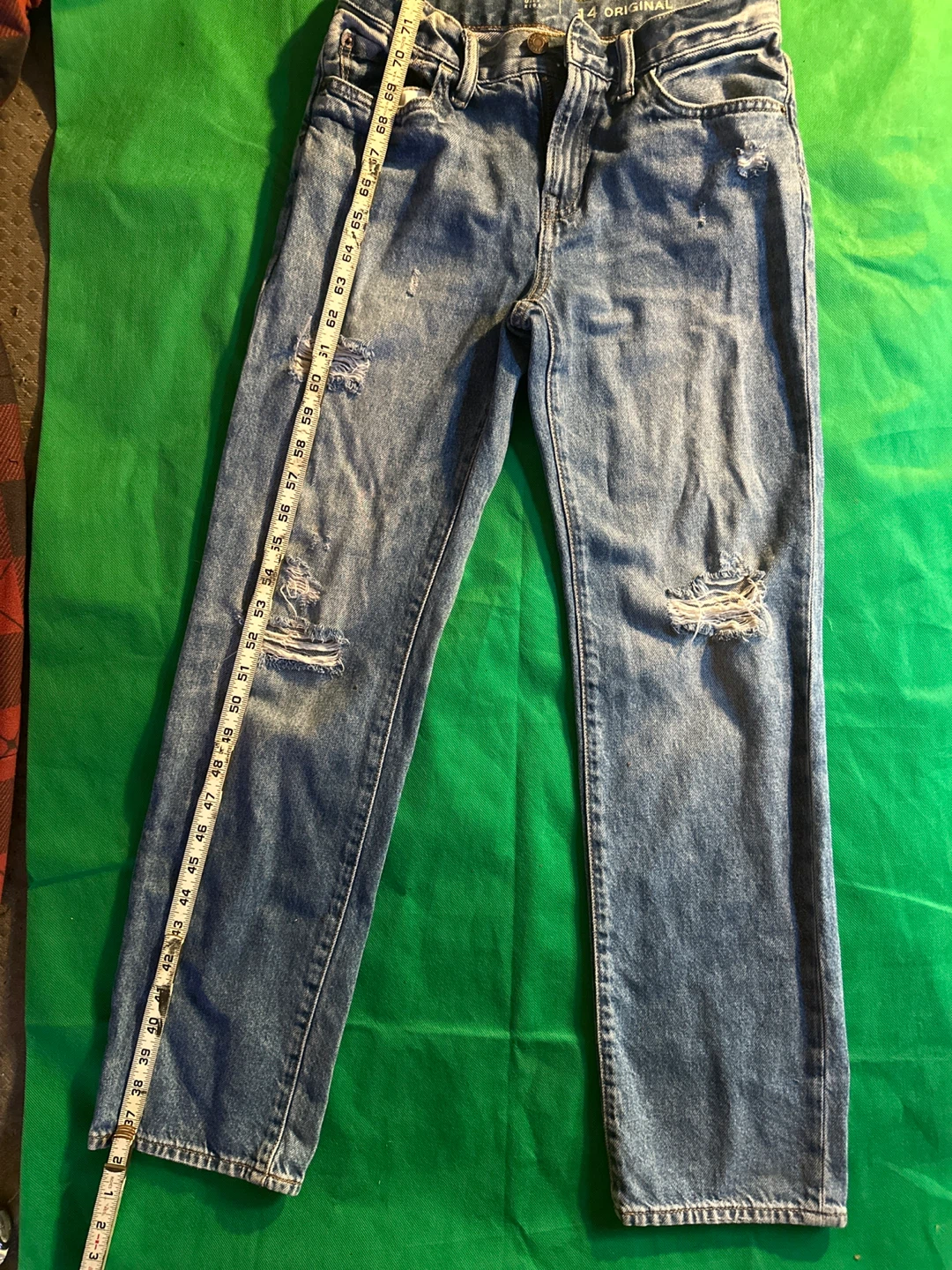 GAP Kids Jeans Size 14 Original Distressed Blue Denim