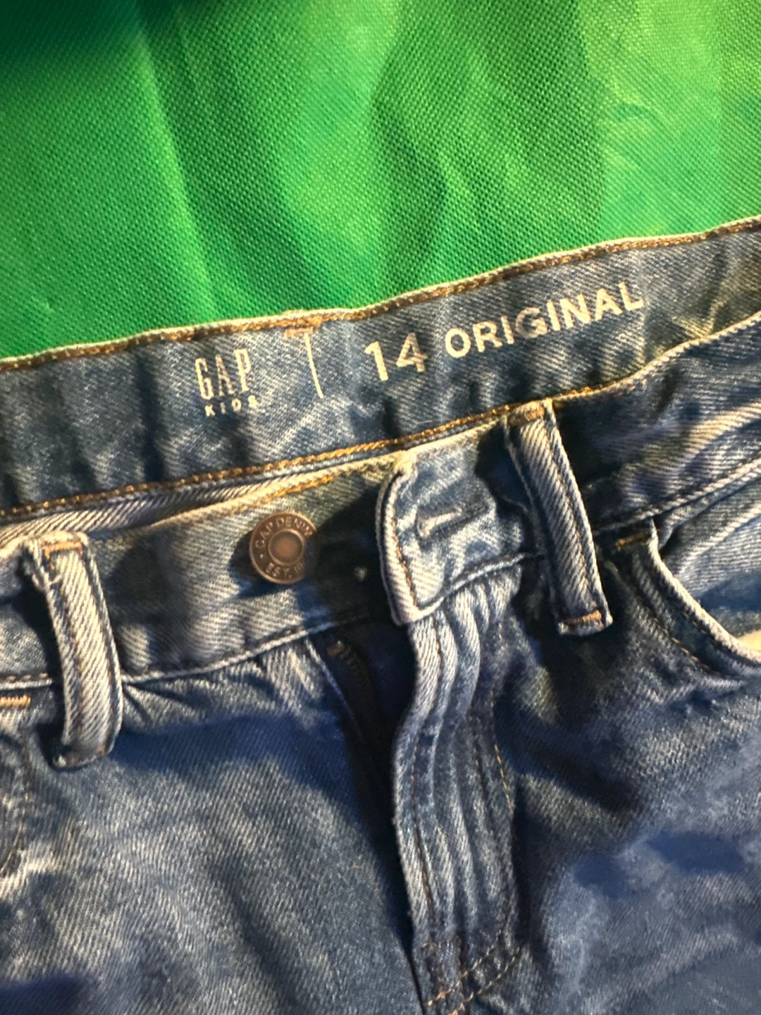 GAP Kids Jeans Size 14 Original Distressed Blue Denim - photo 2