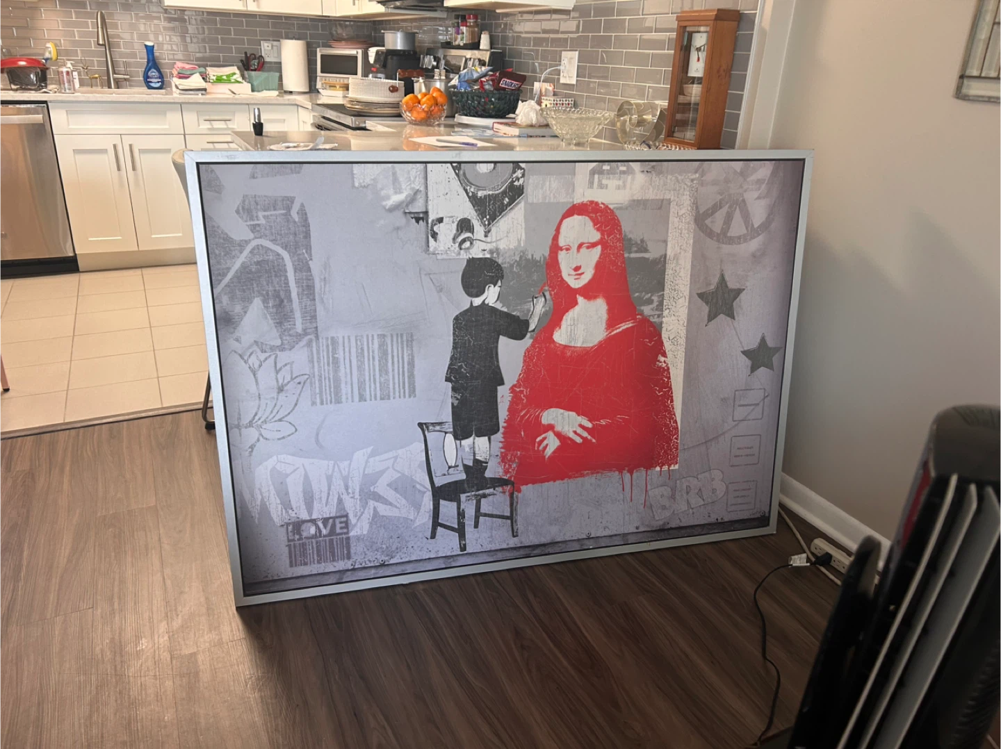 FREE Large Mona Lisa Graffiti Style Wall Art Print - photo 2