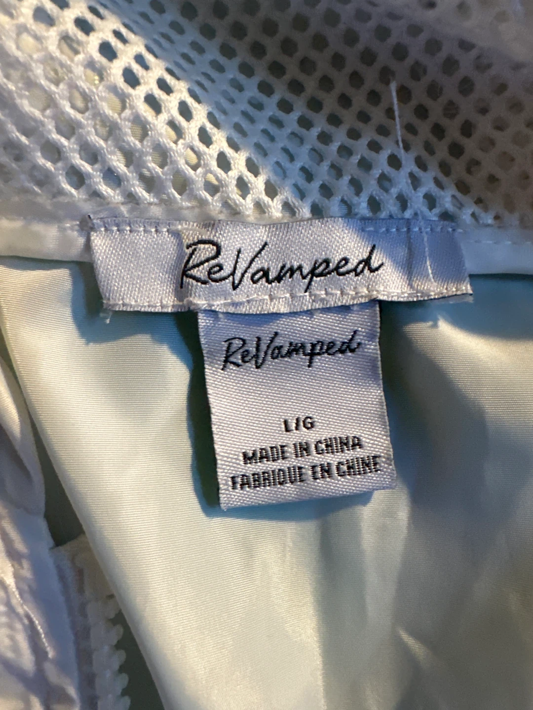 Revamped White Mesh Jacket - Size L - photo 2