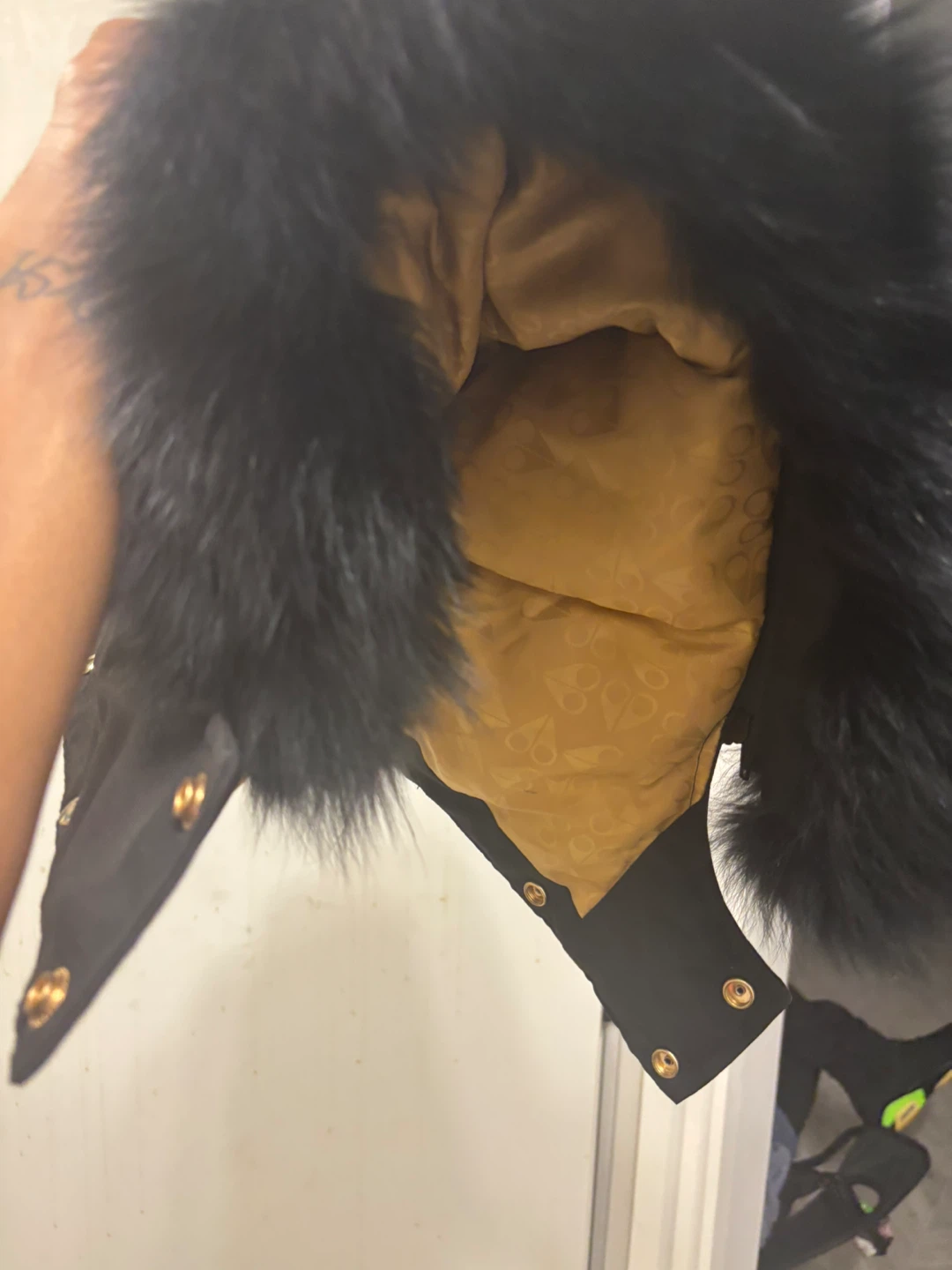 Moose Knuckles Black Down Puffer Jacket with Fur Hood - photo 2