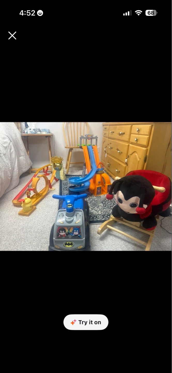 Batman Ride-On Car and Hot Wheels Track Set