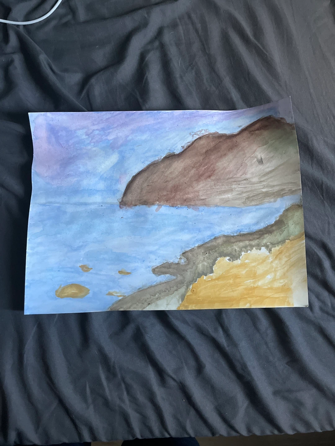 Original Watercolour Painting - Coastal Scene