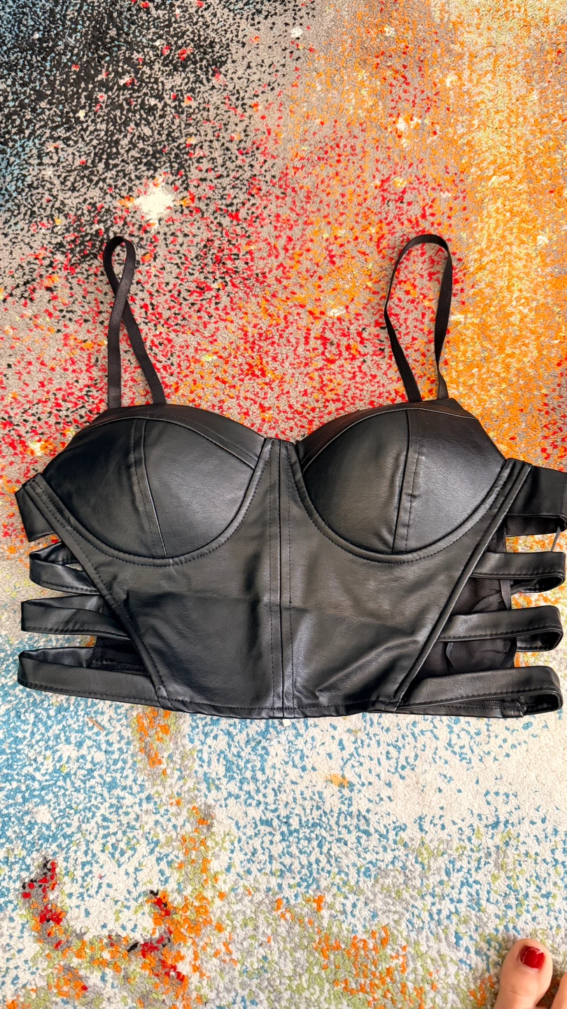 Leather Corset Top Size M