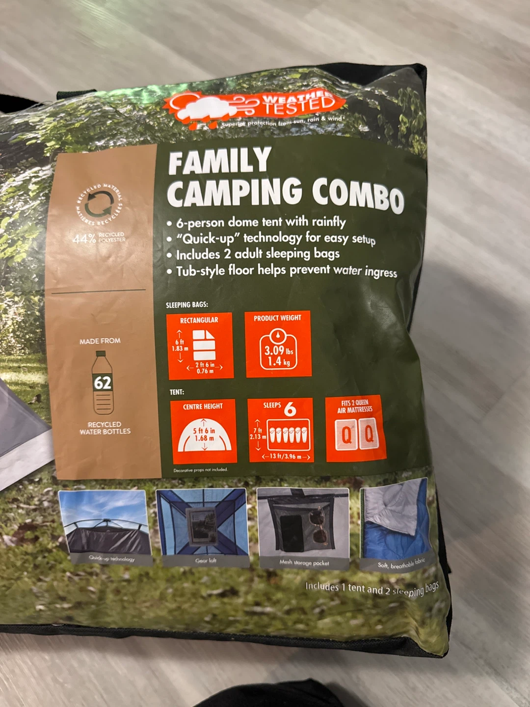Ozark Trail Family Camping Combo – Tent & sleeping bag - photo 2