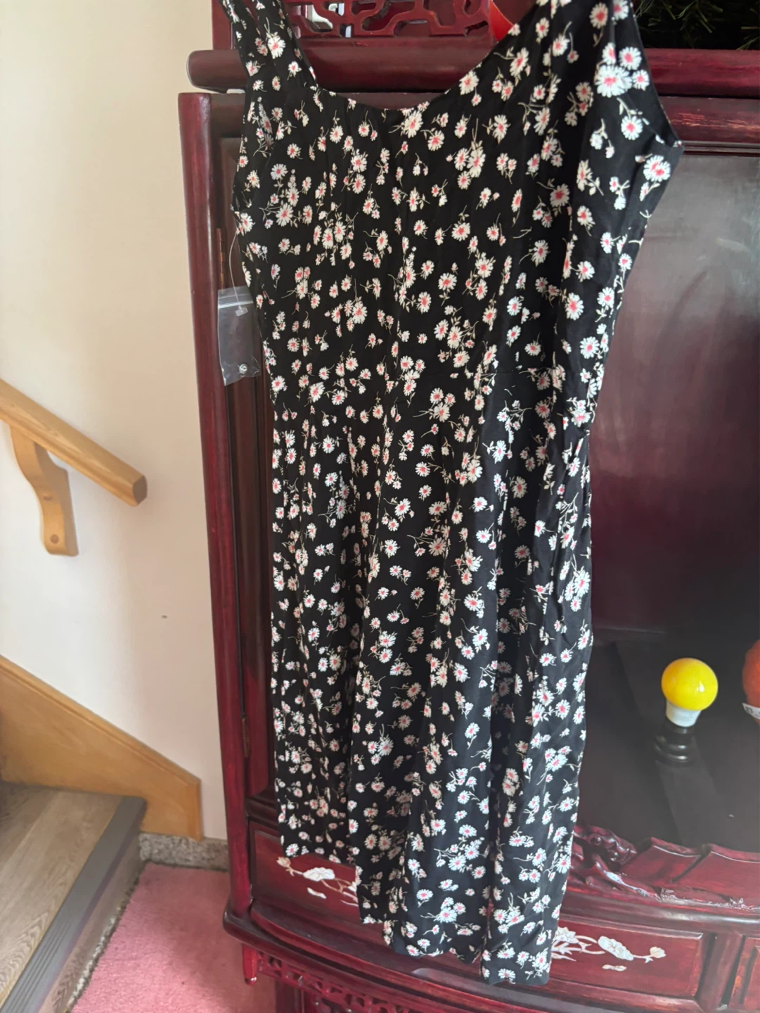 Anthropologie Dress New Size Small Black Ditsy Floral Button Coa - photo 3