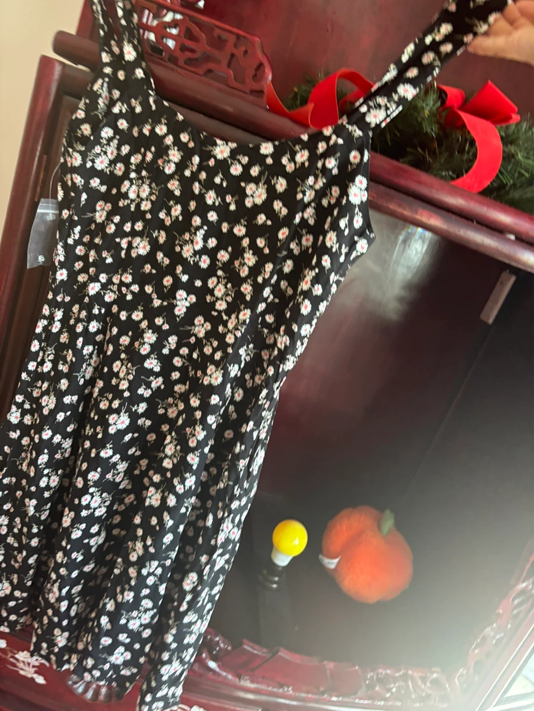 Anthropologie Dress New Size Small Black Ditsy Floral Button Coa - photo 2