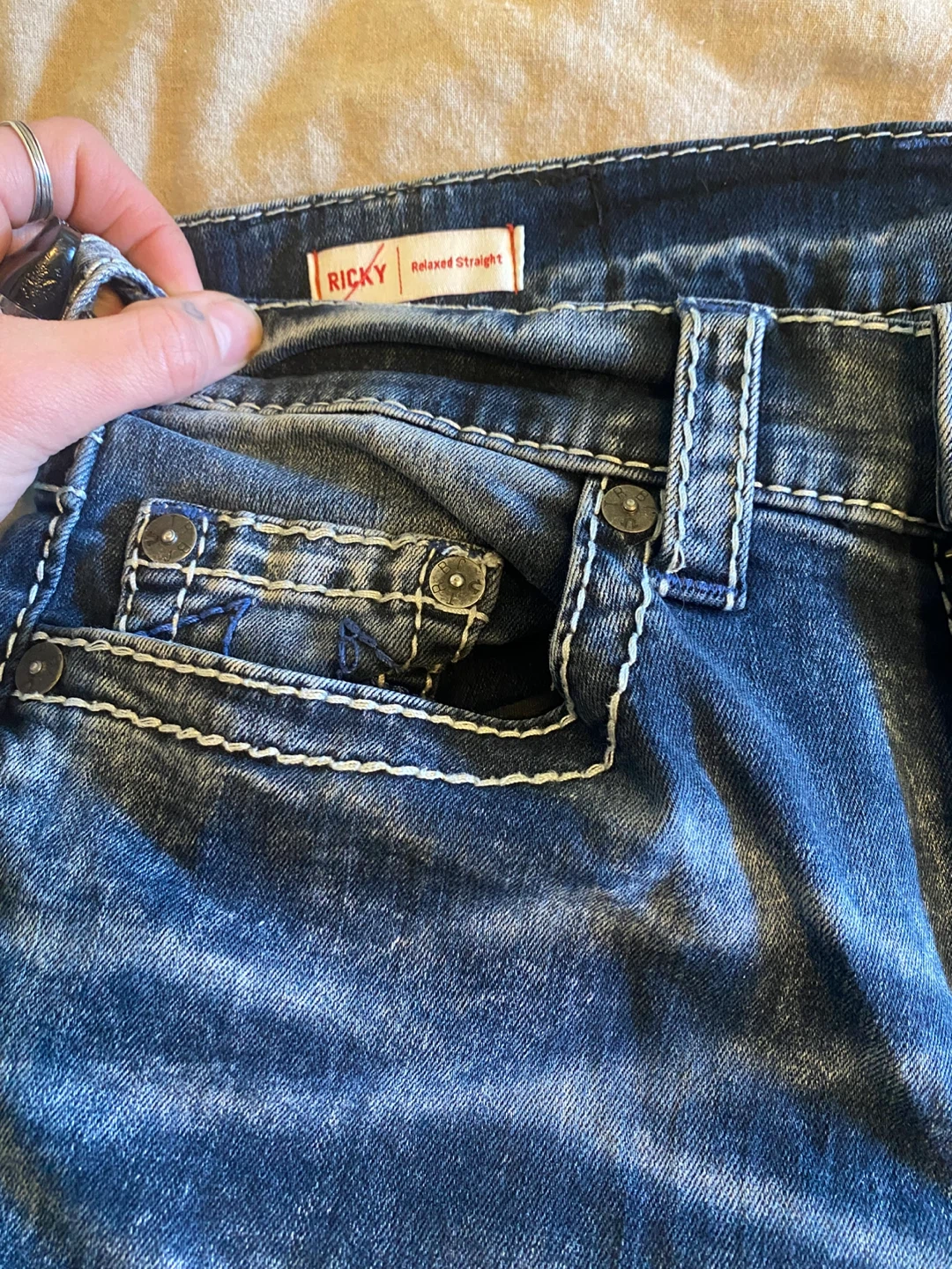 True Religion Ricky Relaxed Straight Jeans Size 28 - photo 4