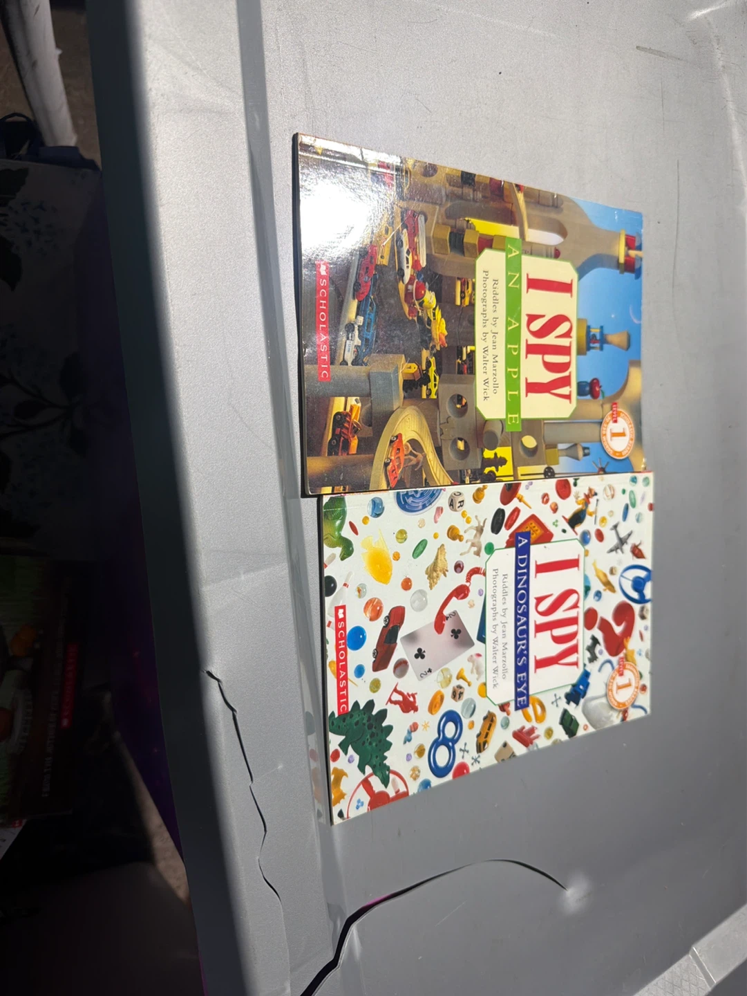 I Spy "A Apple" and "A Dinosaur's Eye" Books