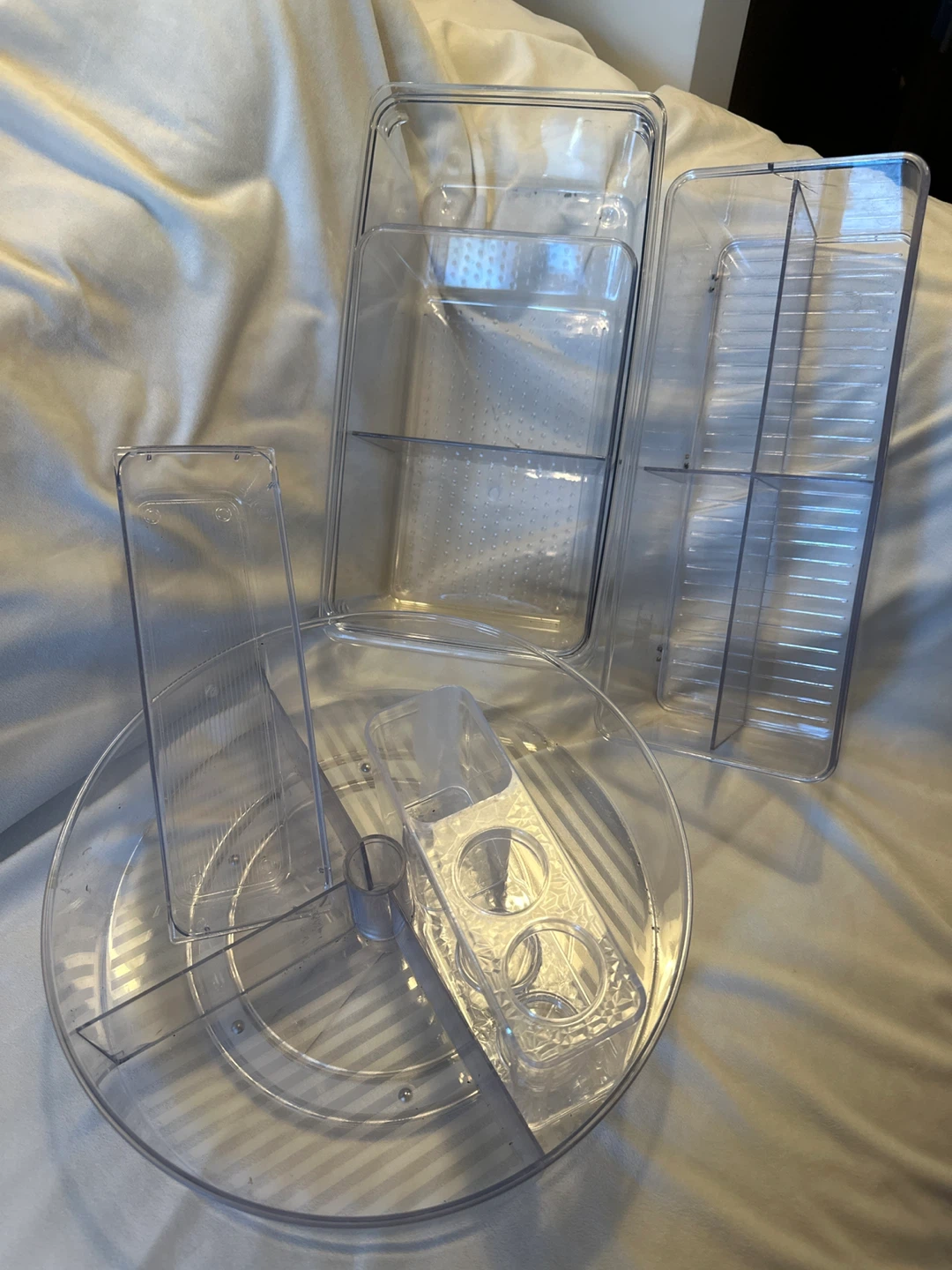 Clear Plastic Organizer Set