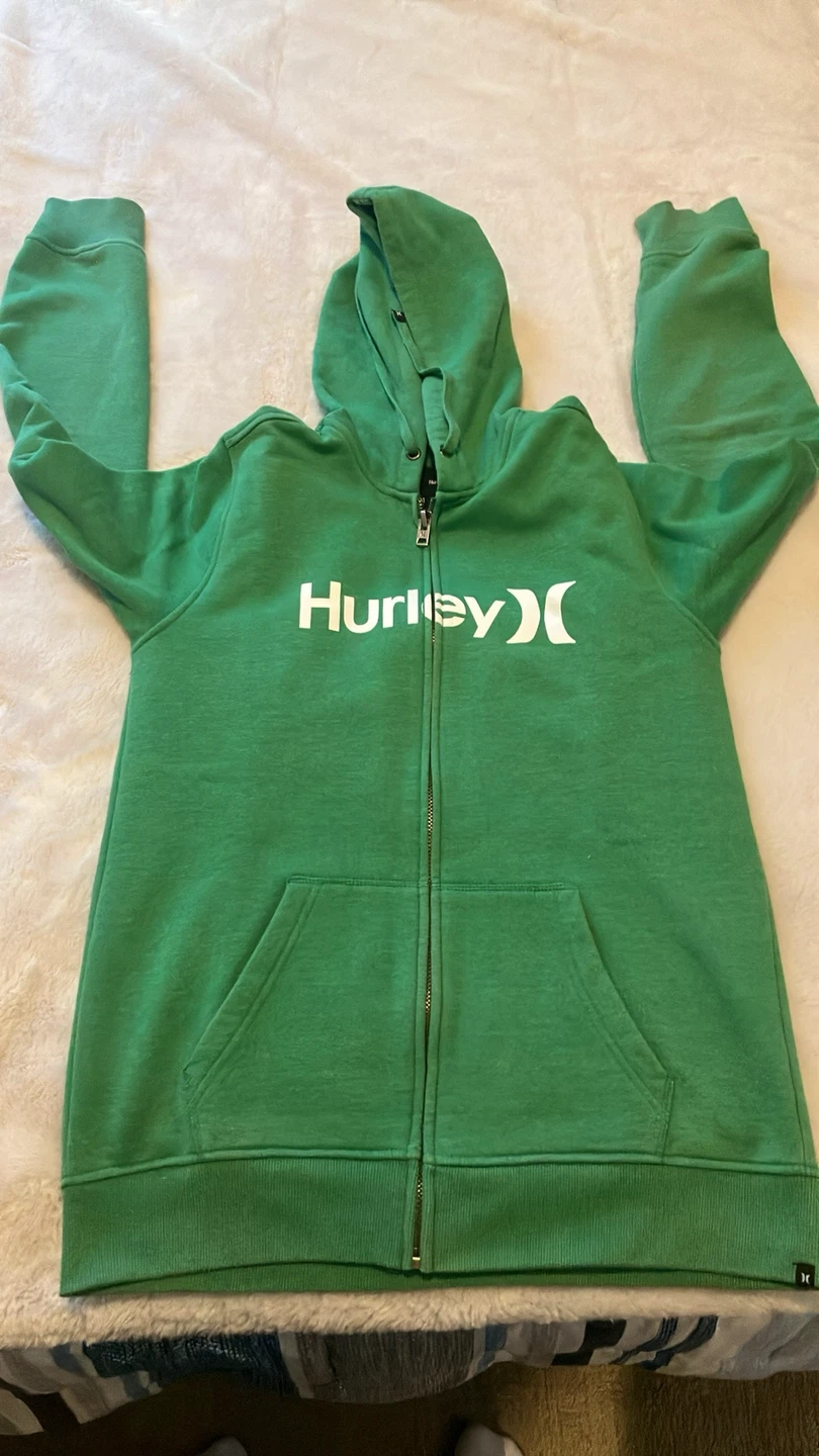 Hurley Green Zip-Up Hoodie