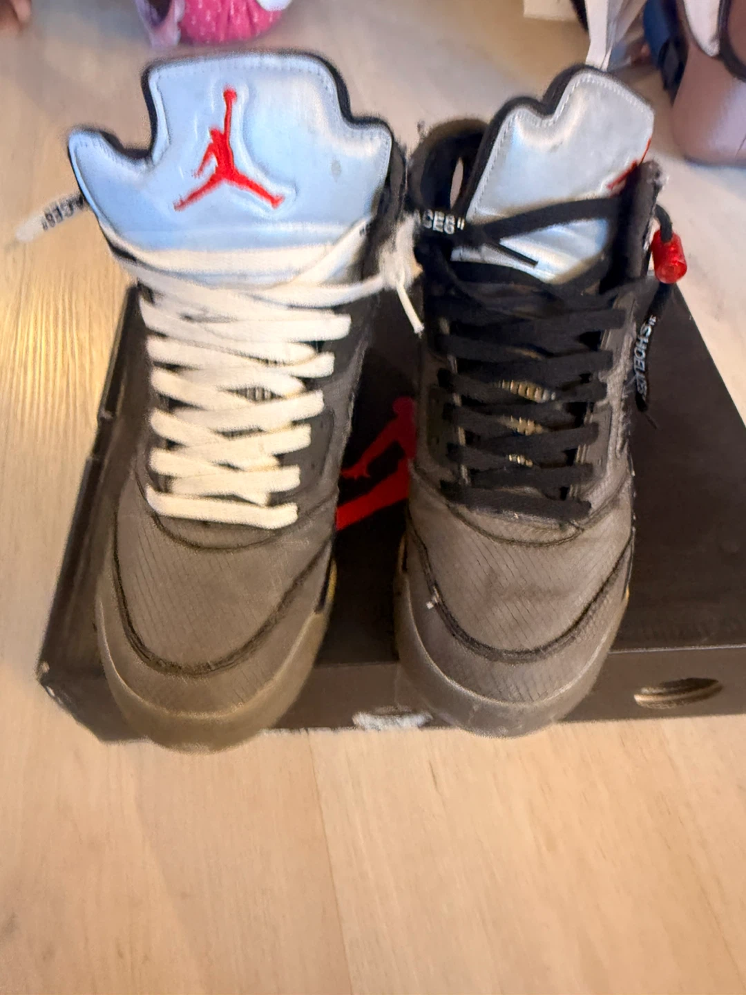Air Jordan 5 Retro SP Off-White Black/Fire Red-Muslin US 7.5