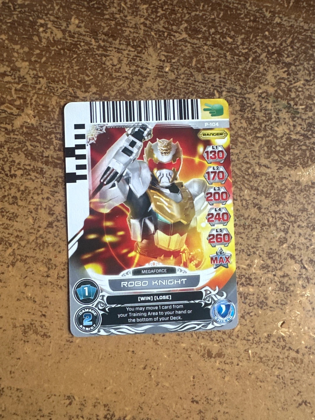 Power Rangers Megaforce Robo Knight Trading Card