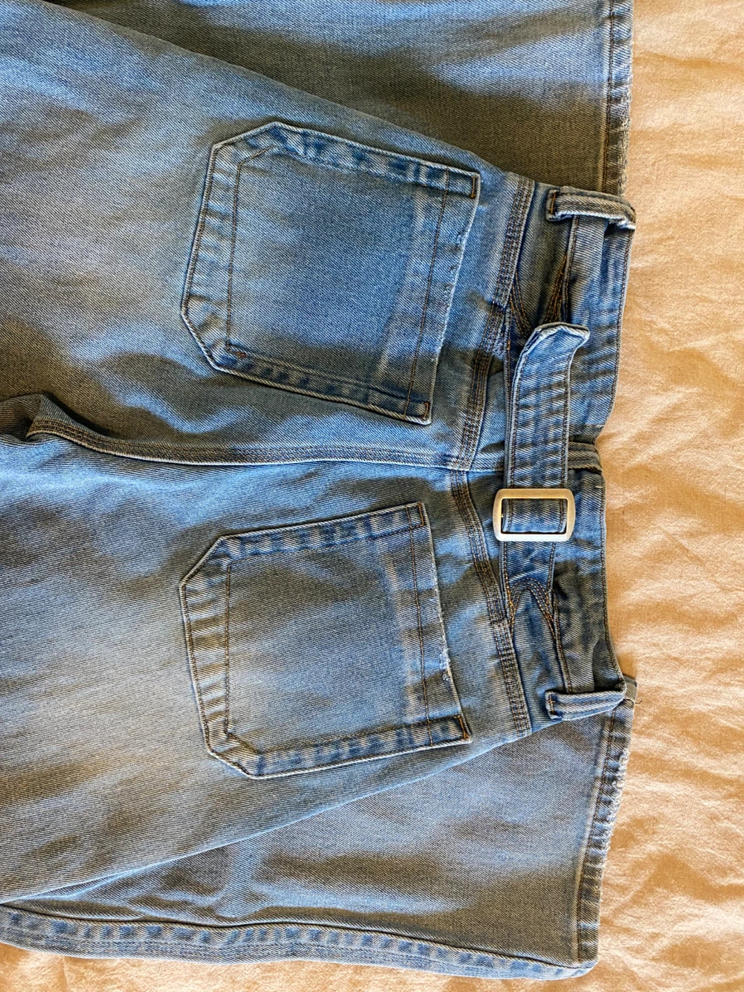 AYAJIA Denim Jeans cute belt detail