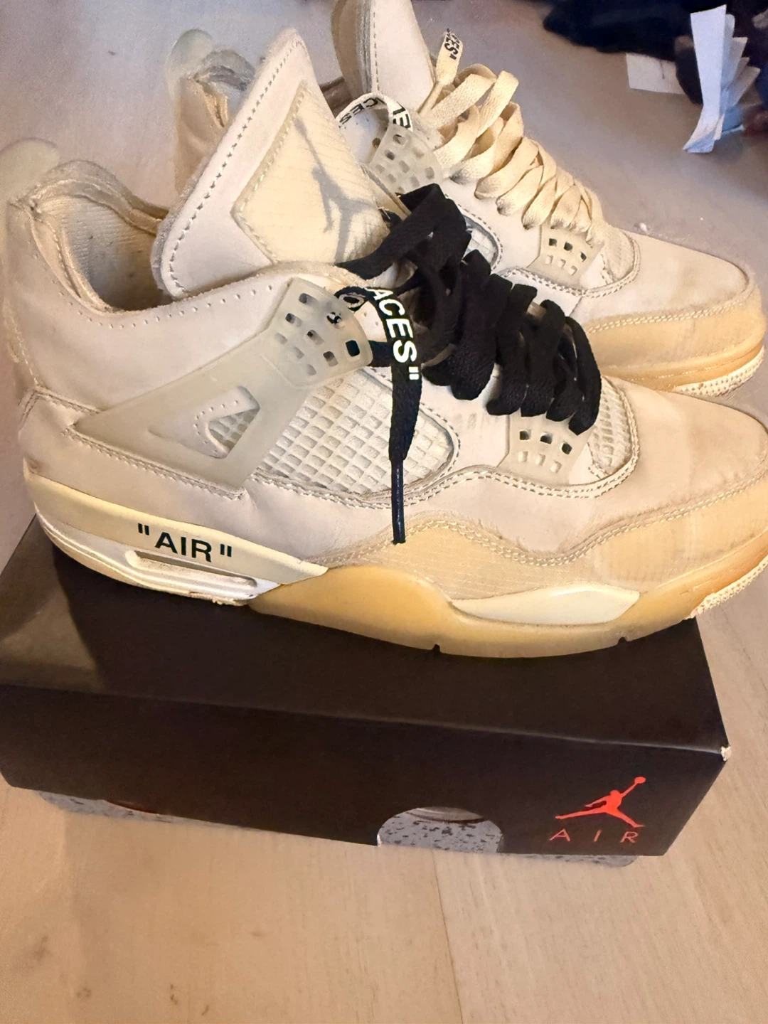 Jordan 4 Retro SP Off-White Sail Sneakers - photo 3