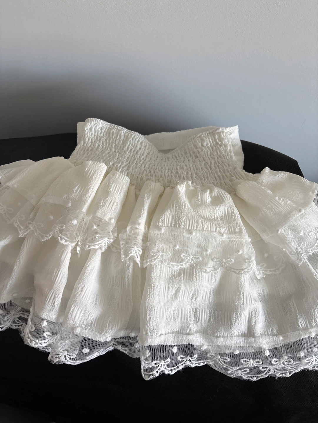 White Ruffled Lace Skirt - photo 2
