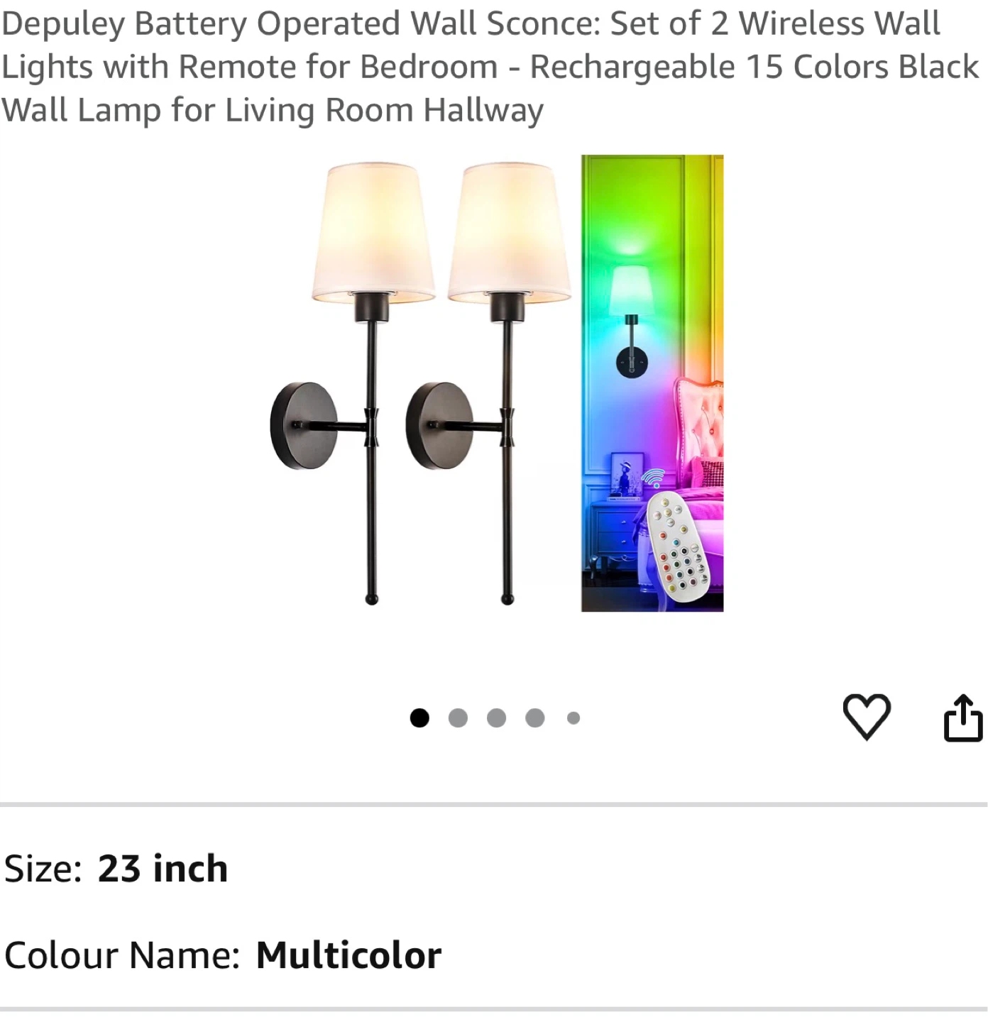 Multifunctional Wireless Sconces - Set of 2 L35