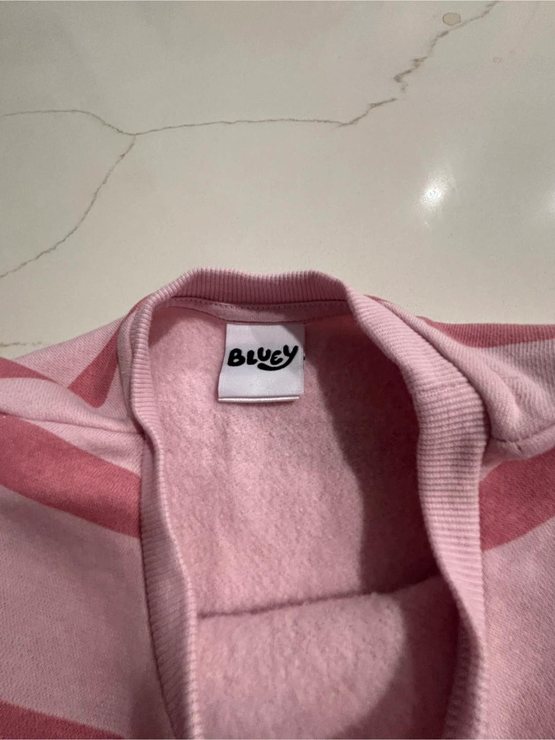 Bluey Pink Striped Fleece Lined Dress Excellent Condition - 3T - photo 3
