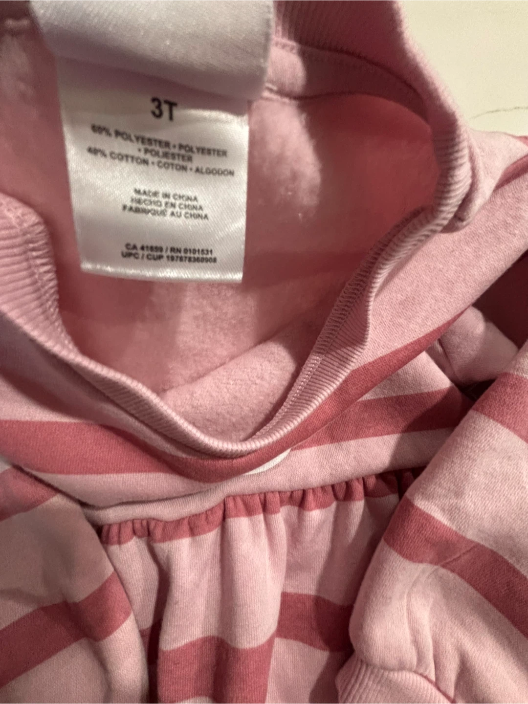 Bluey Pink Striped Fleece Lined Dress Excellent Condition - 3T - photo 5