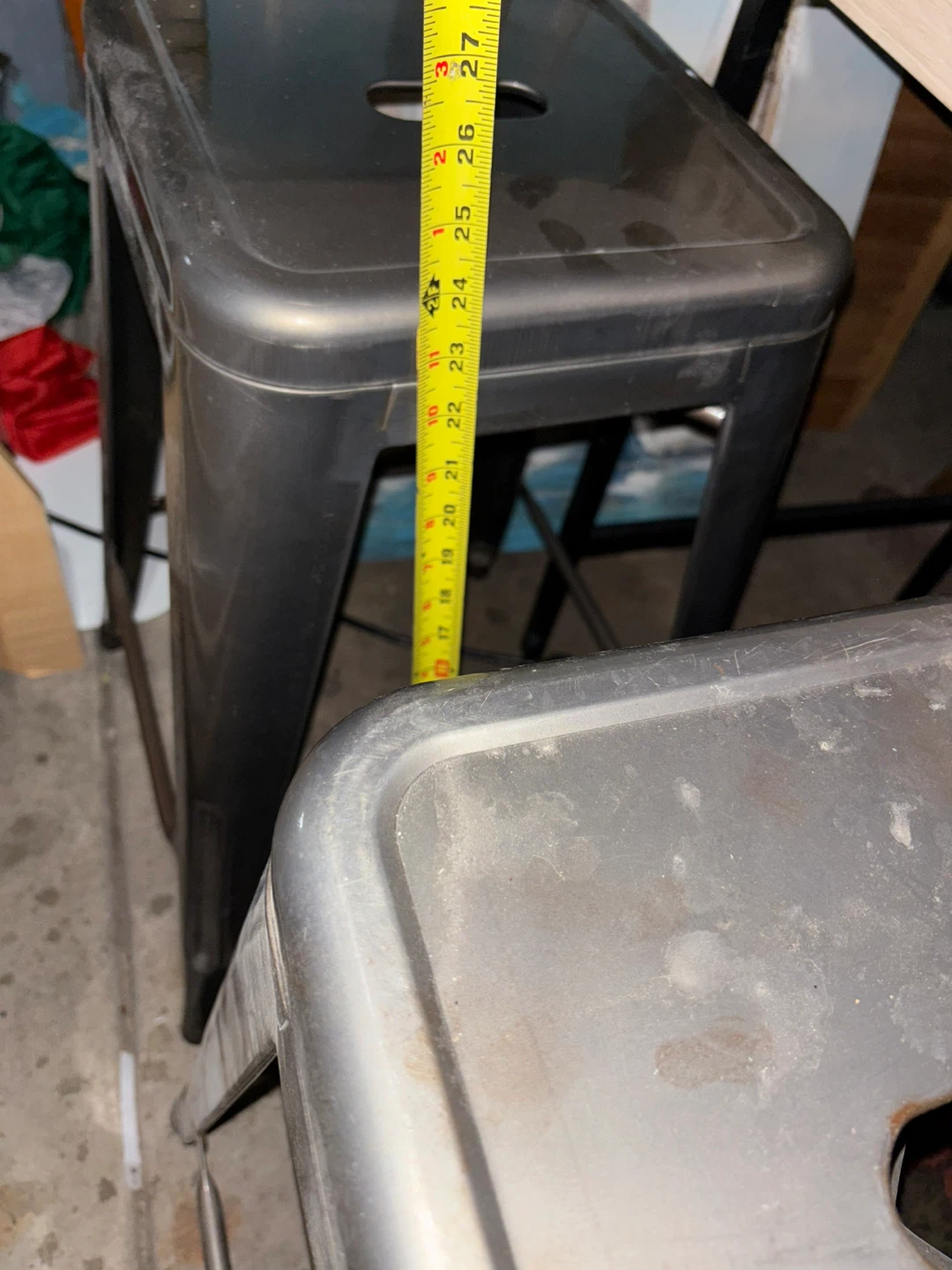 Metal Bar Stool - Gunmetal Gray - photo 2