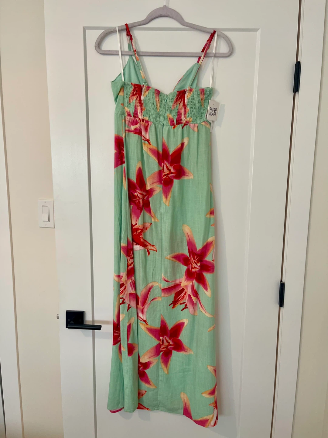 Linen mint and floral summer dress - photo 2