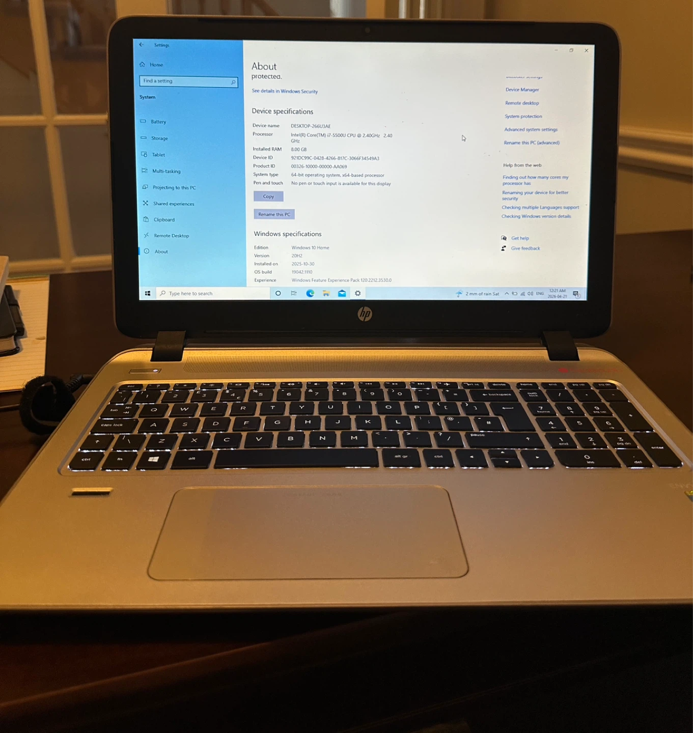 HP Laptop - Intel Core i7