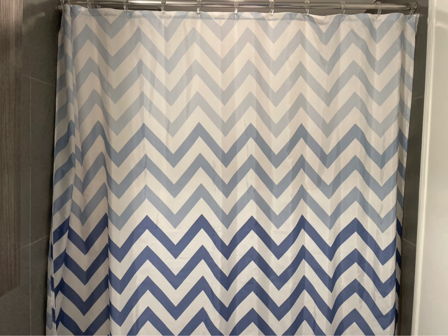Shower Curtain with Hooks & Rod