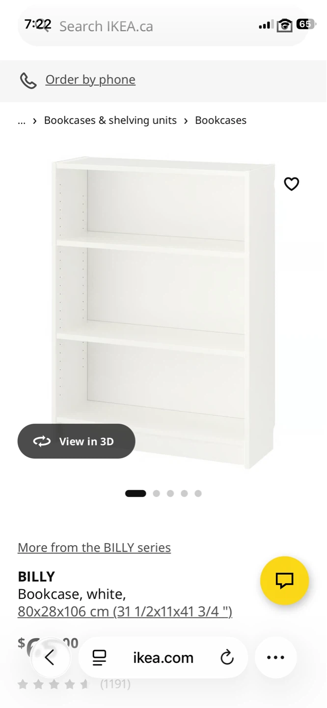 IKEA BILLY Bookcase, White, 80x28x106 cm - photo 3