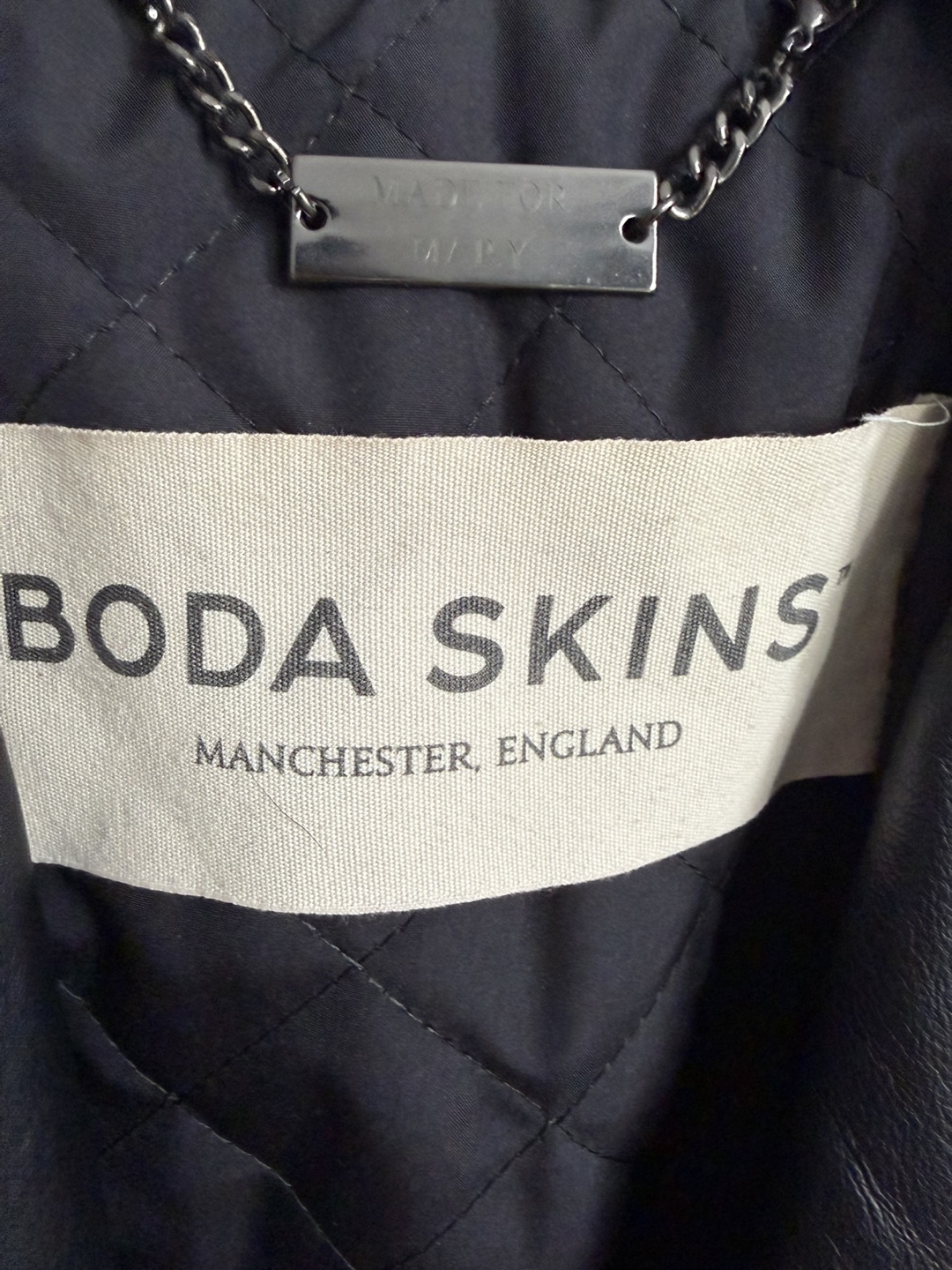 Boda Skins Black Leather Quilted Biker Jacket - photo 3