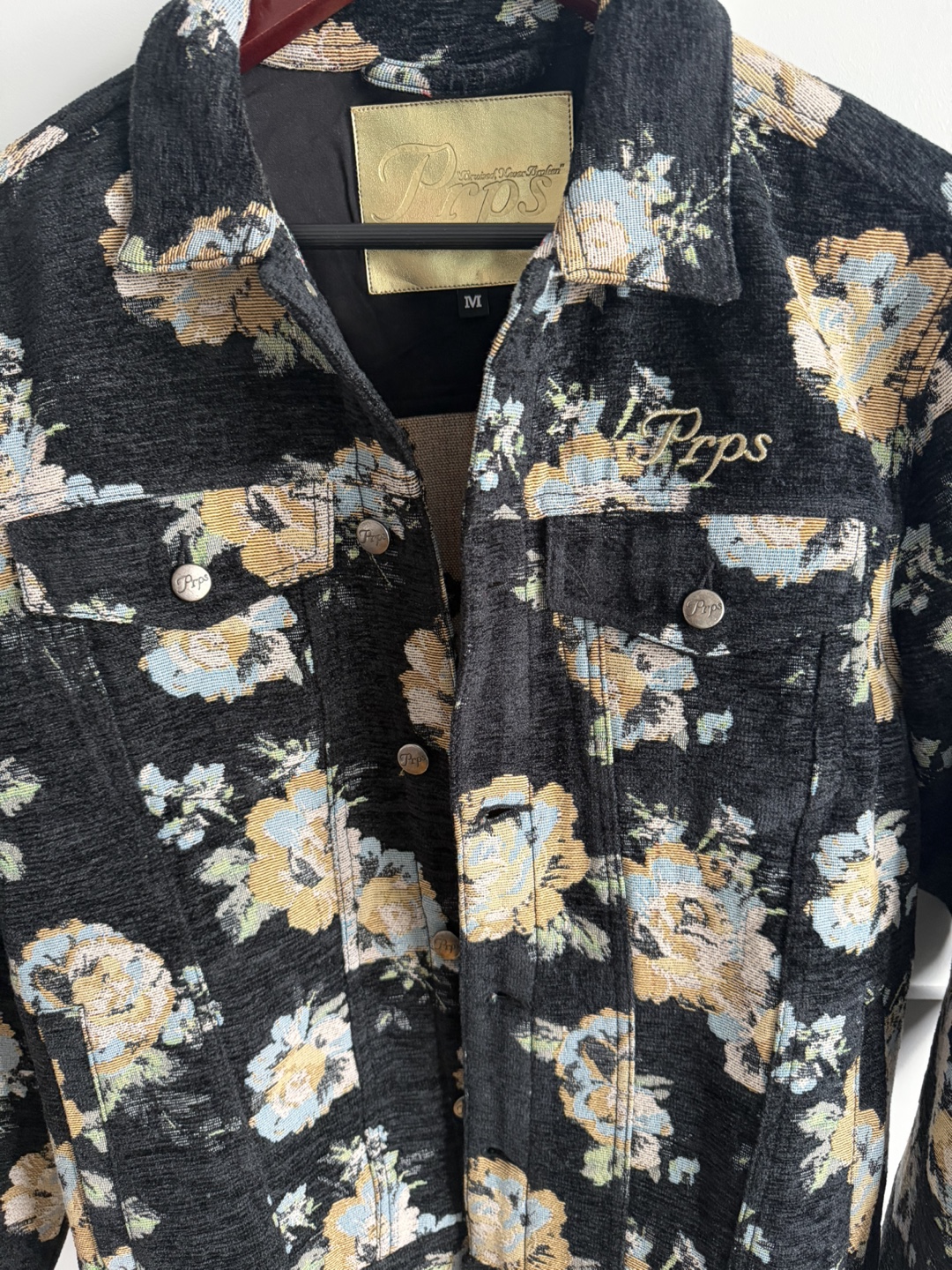 PRPS Black Floral Jacket - Size M