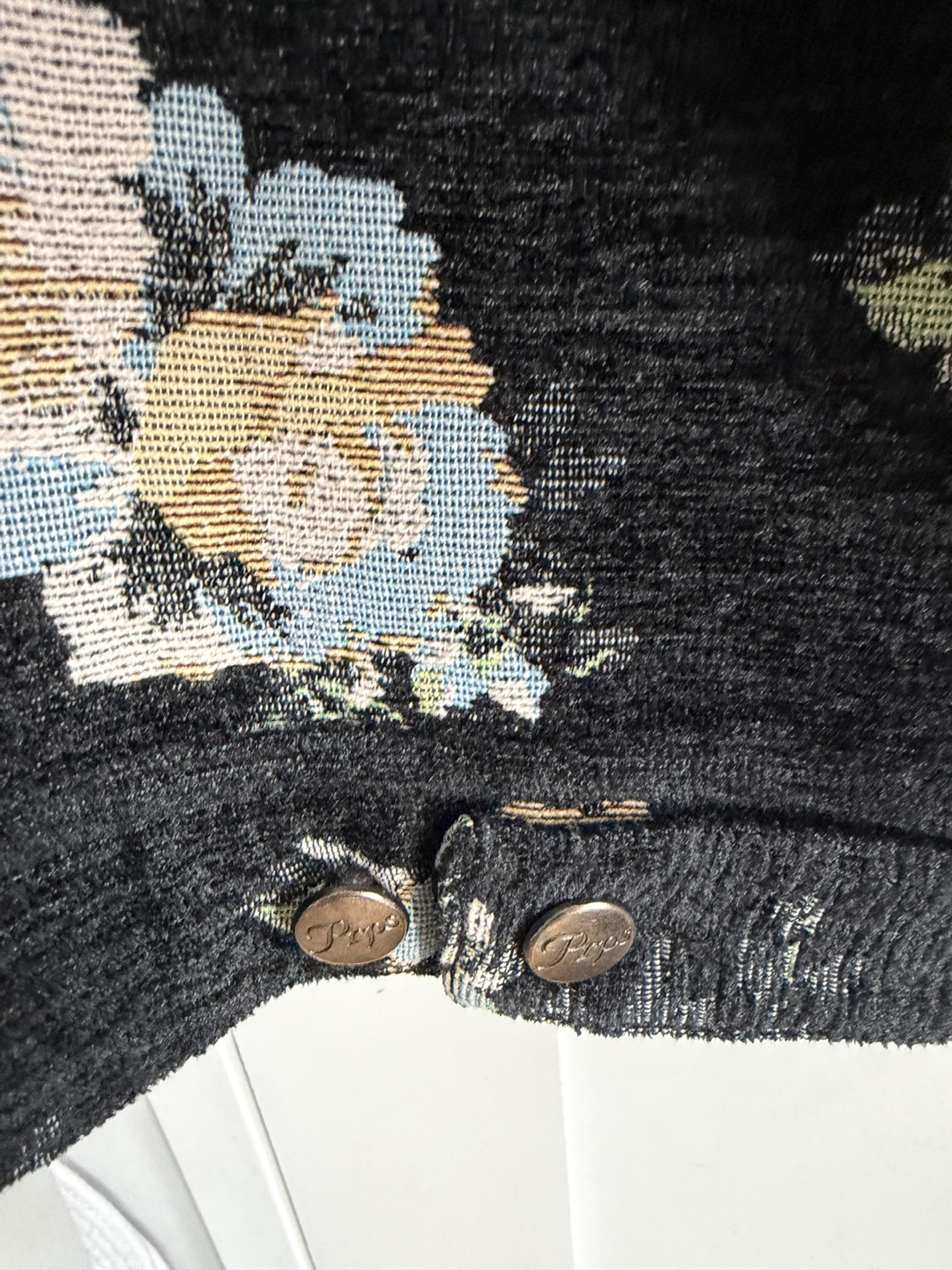 PRPS Black Floral Jacket - Size M - photo 2