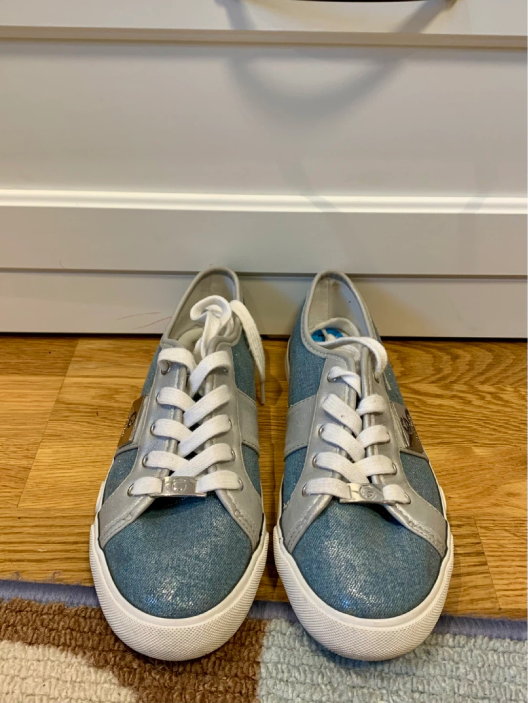 G by Guess Women's Blue Sparkle Sneakers - photo 2